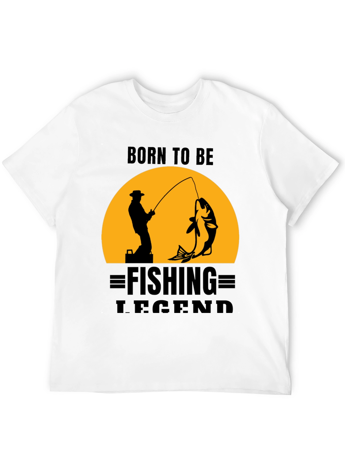 Born to be Fishing Legend Black T-Shirt