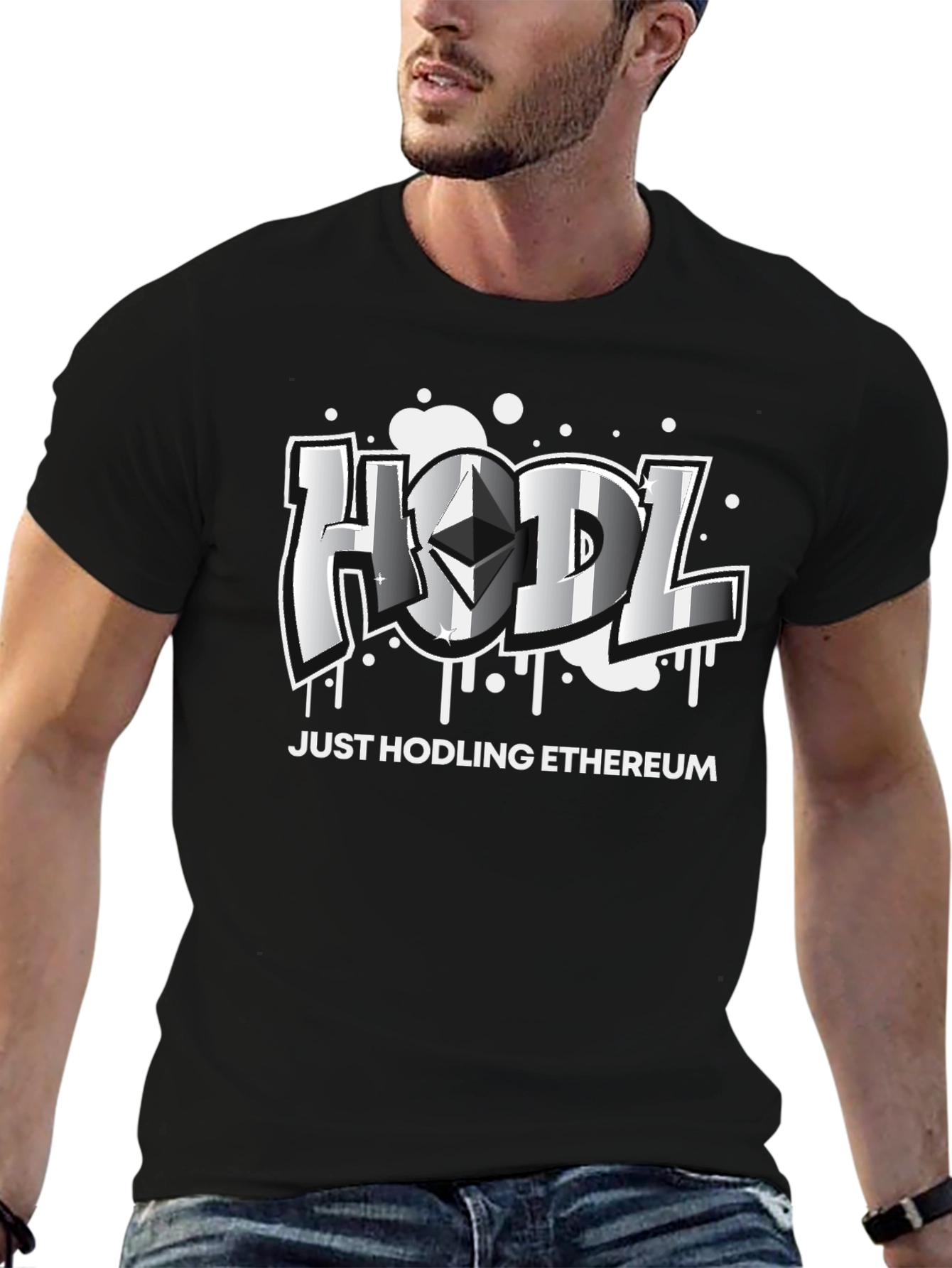 HODL Ethereum Crypto Black T-Shirt