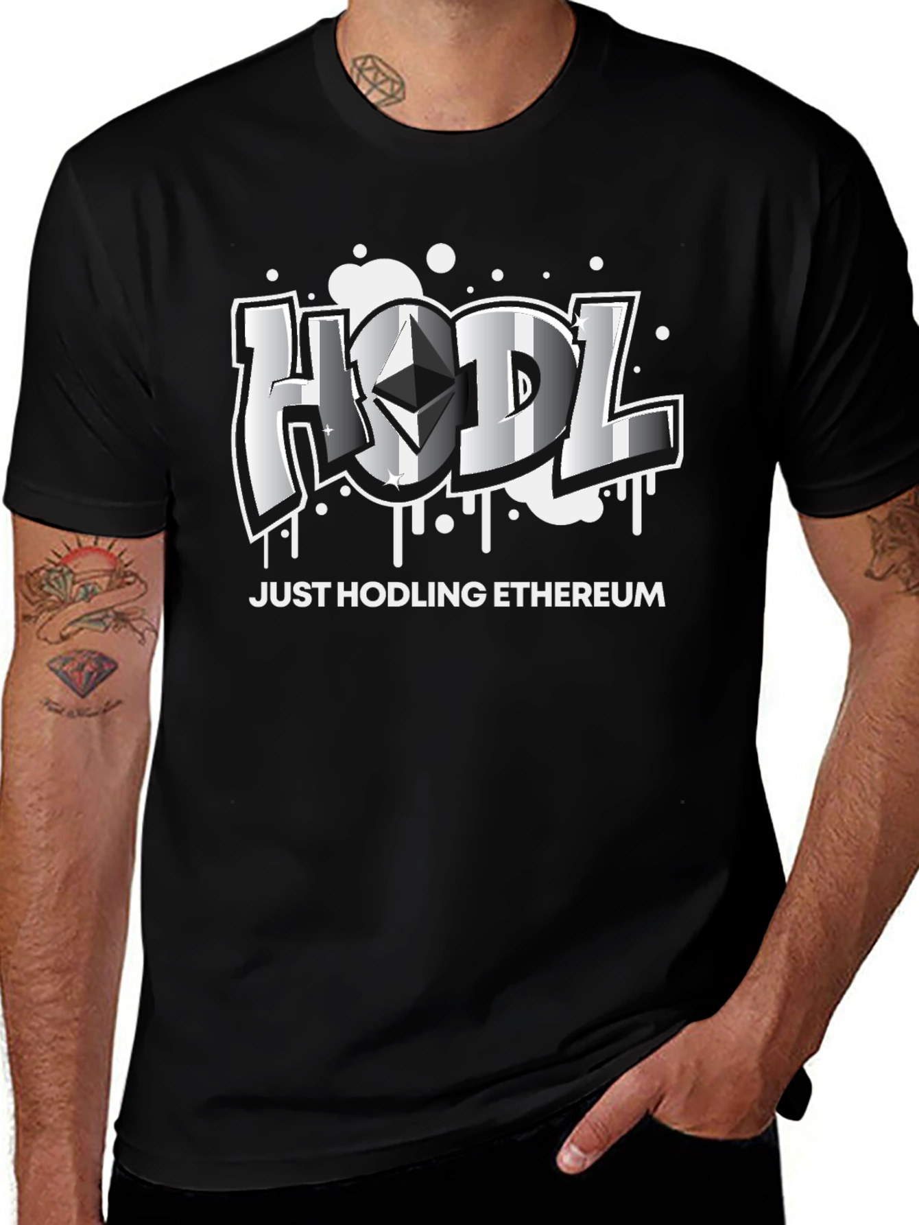 HODL Ethereum Crypto Black T-Shirt