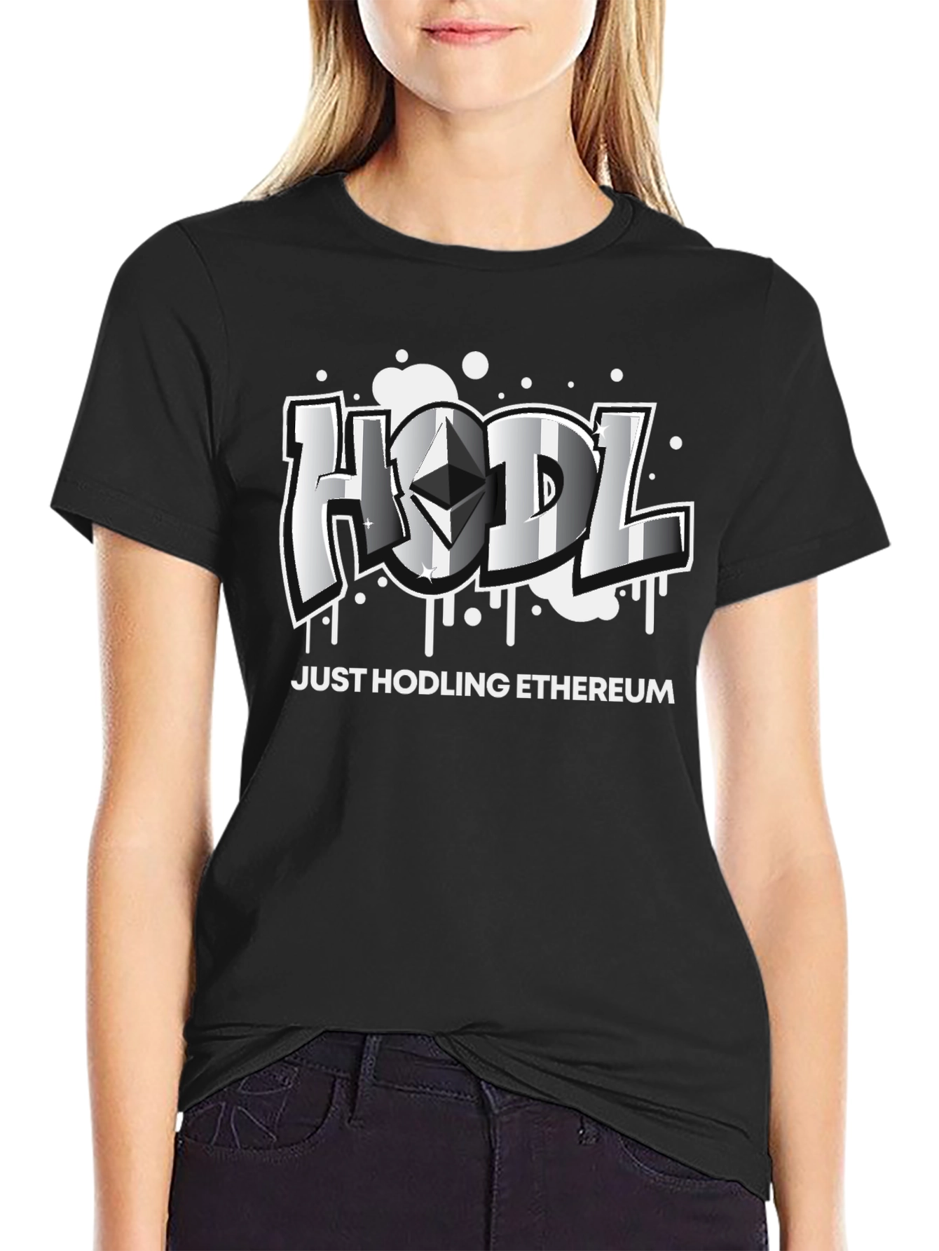 HODL Ethereum Crypto Black T-Shirt