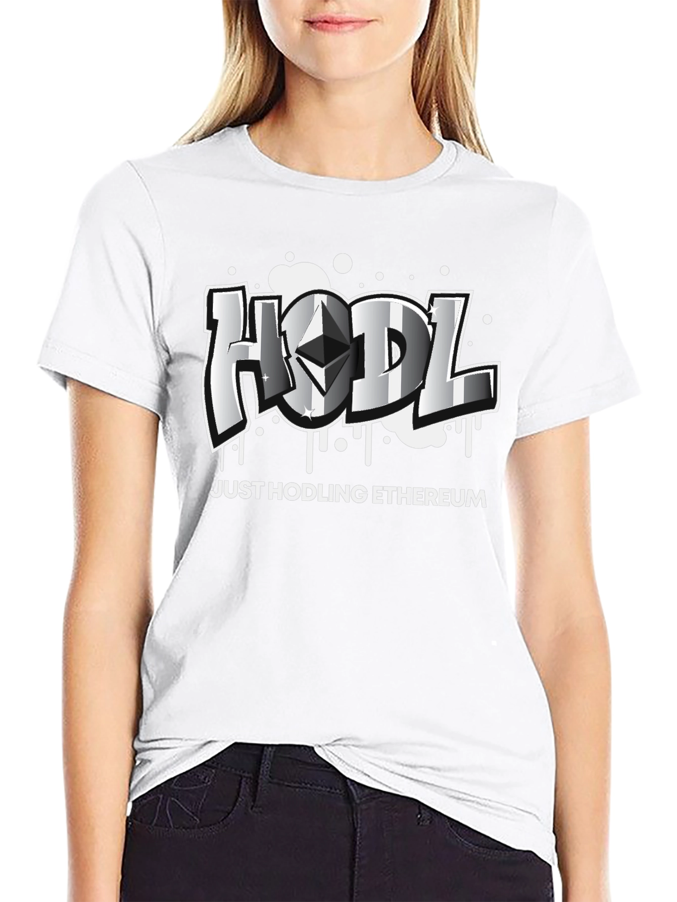 HODL Ethereum Crypto Black T-Shirt