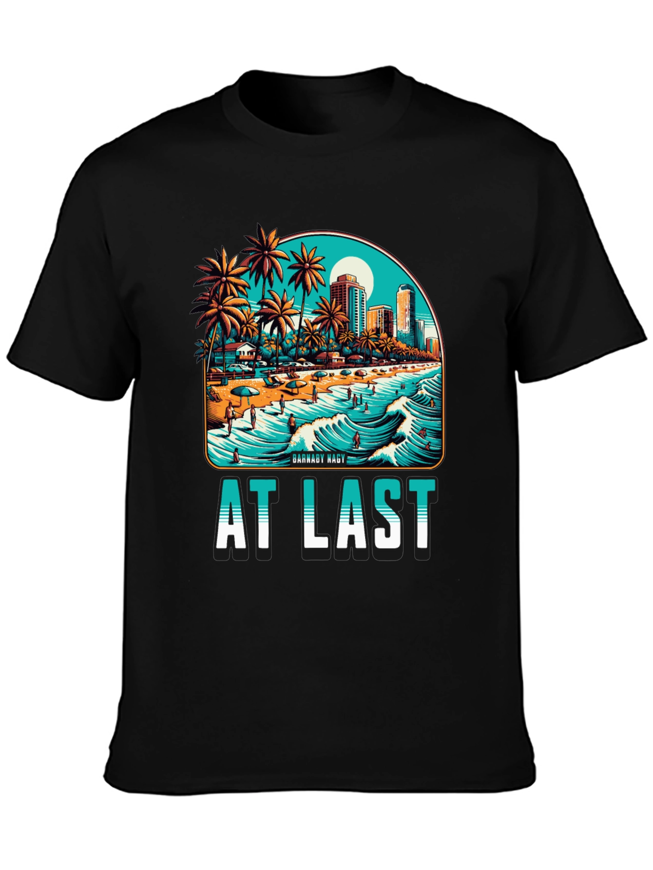 At Last Beach Scene Graphic Tee