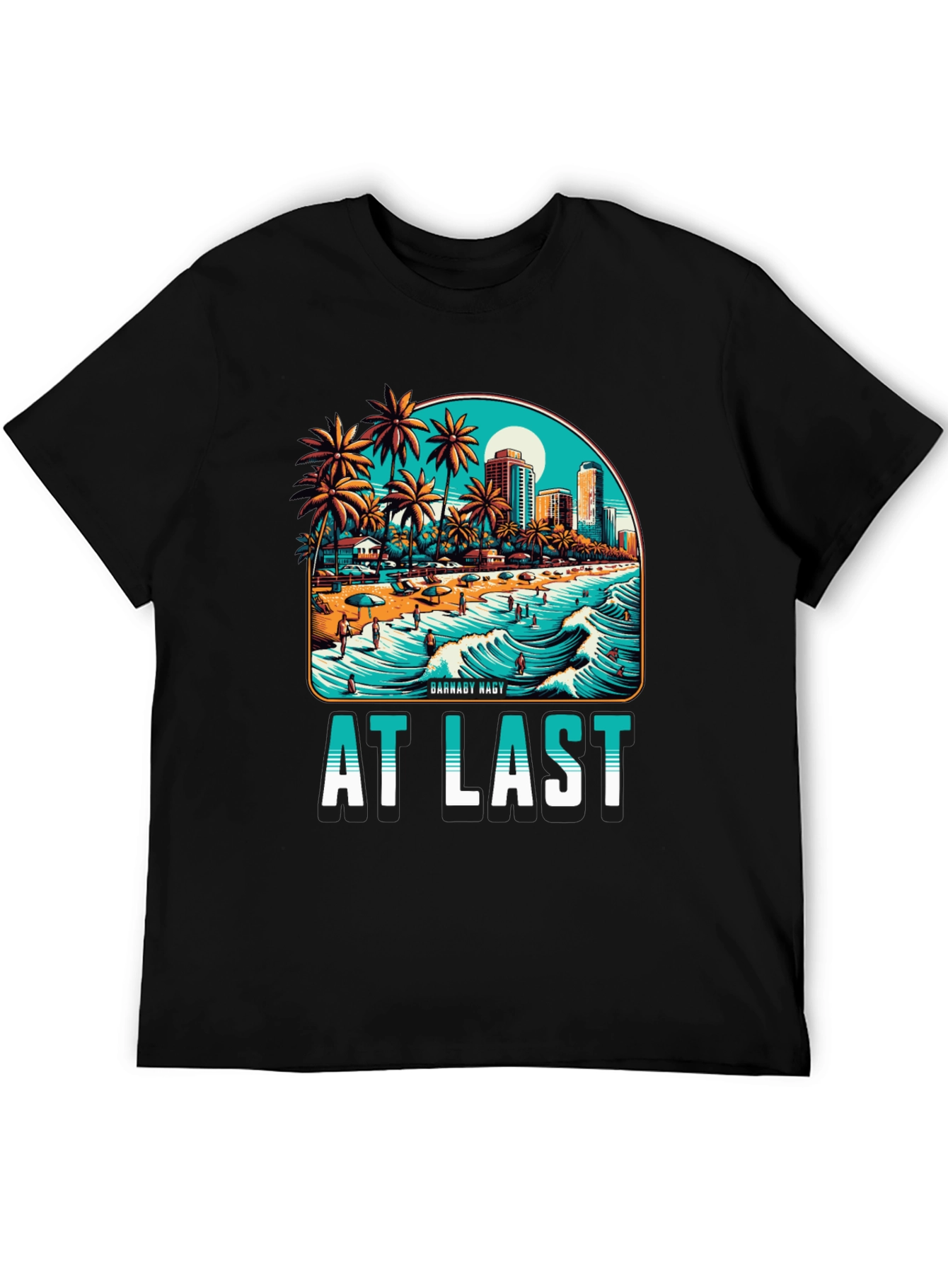 At Last Beach Scene Graphic Tee