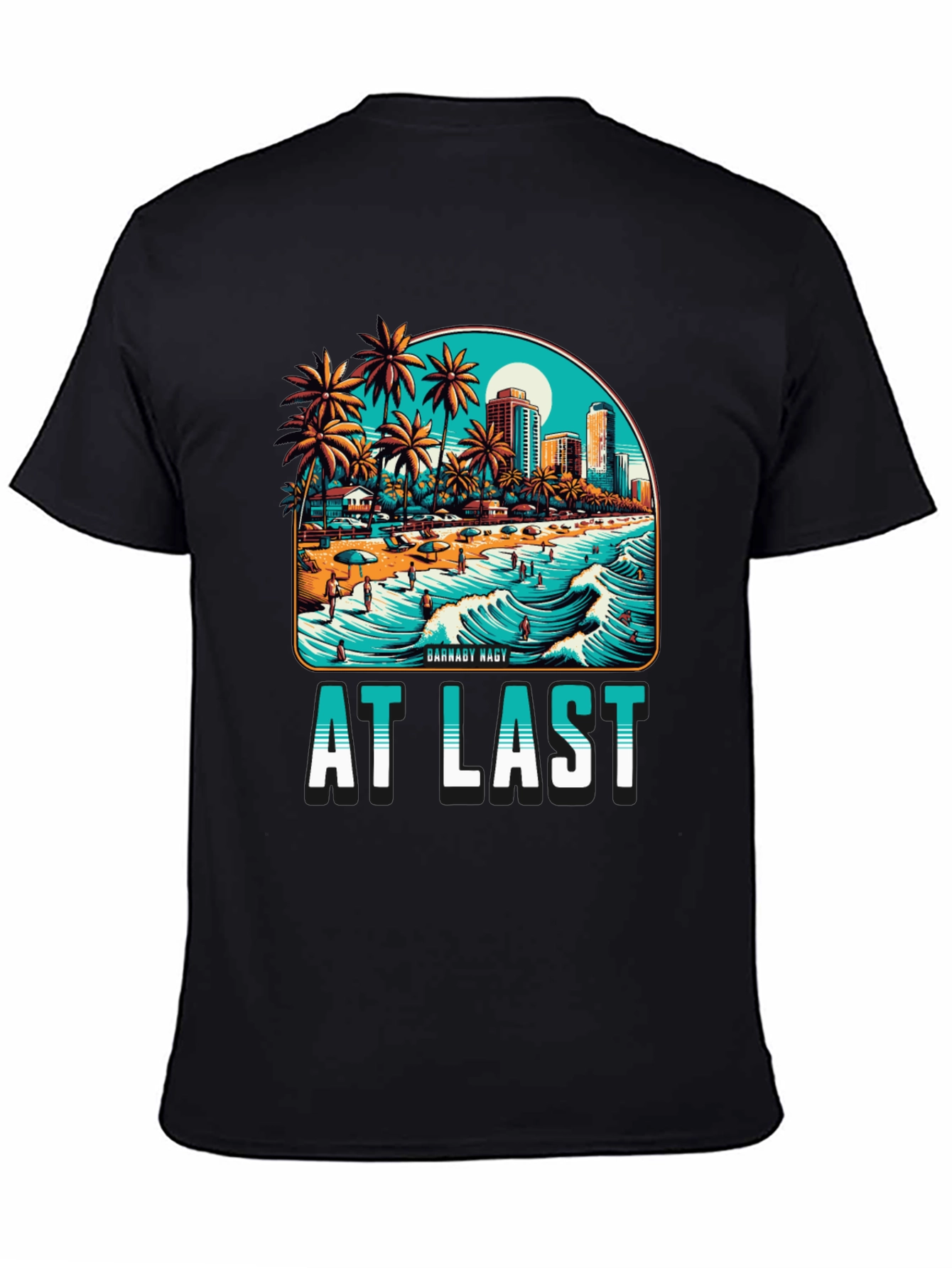 At Last Beach Scene Graphic Tee