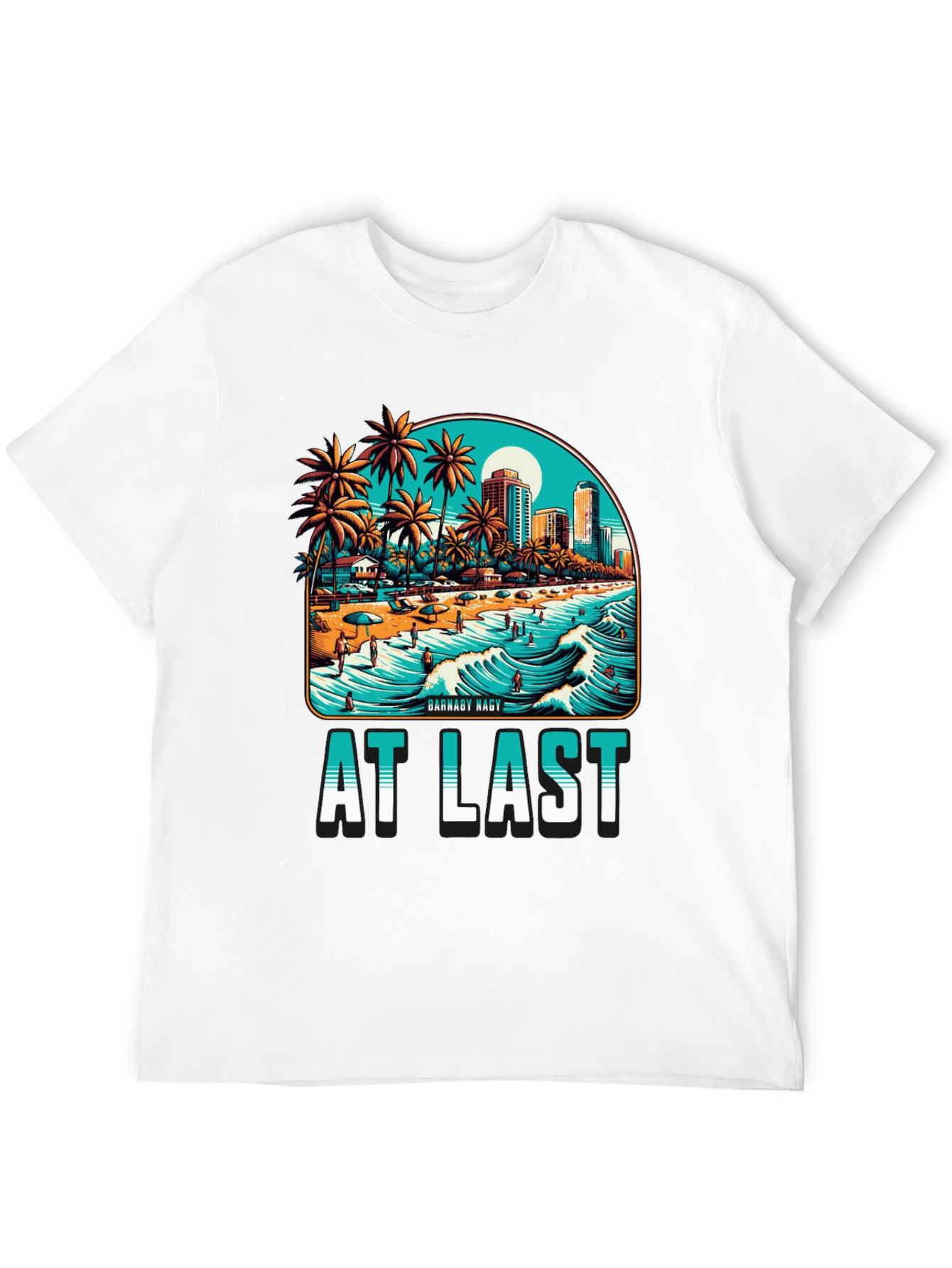At Last Beach Scene Graphic Tee