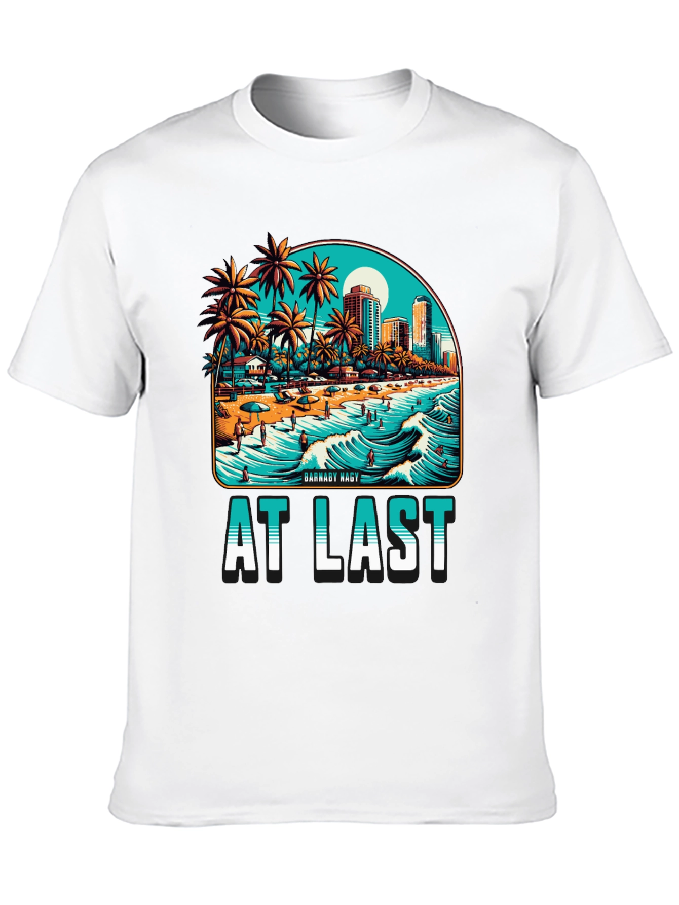 At Last Beach Scene Graphic Tee