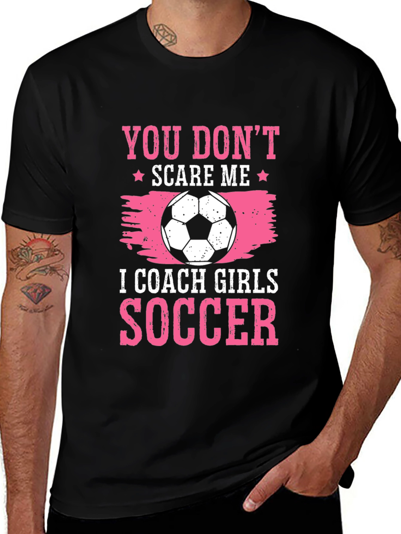 Girls Soccer Coach Tee - You Dont Scare Me
