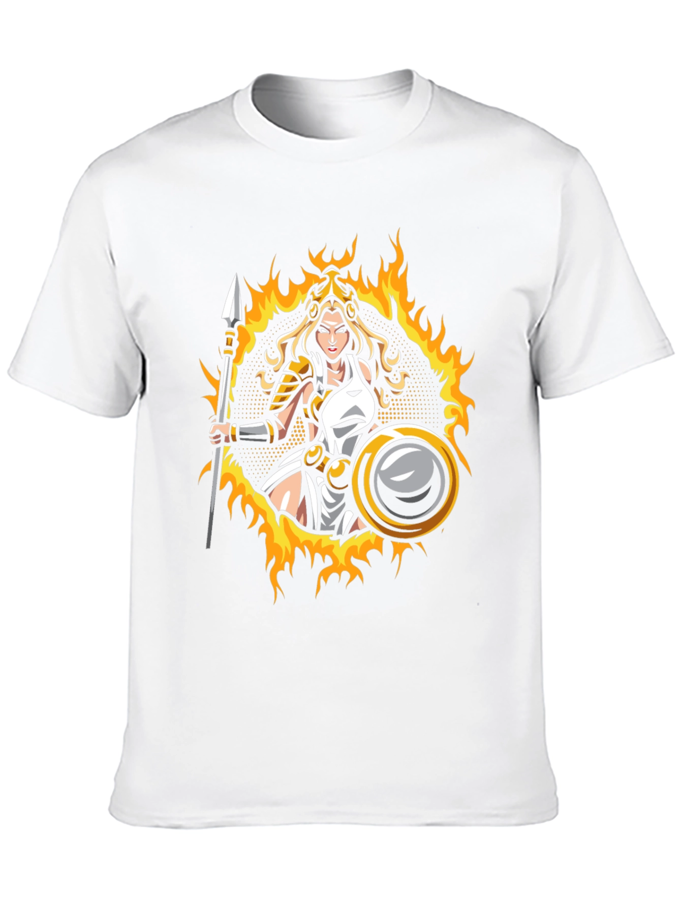 Warrior Woman Graphic T-Shirt - Black Cotton Tee