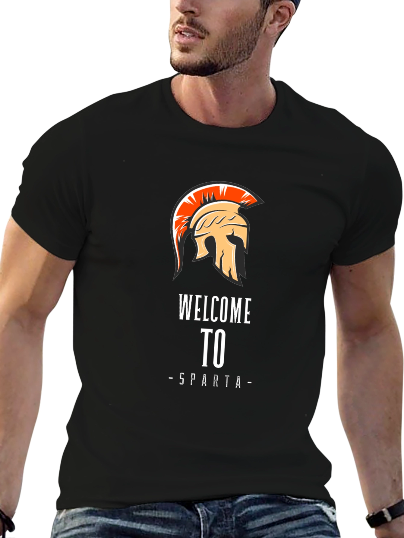 Welcome to Sparta Graphic Tee - Black
