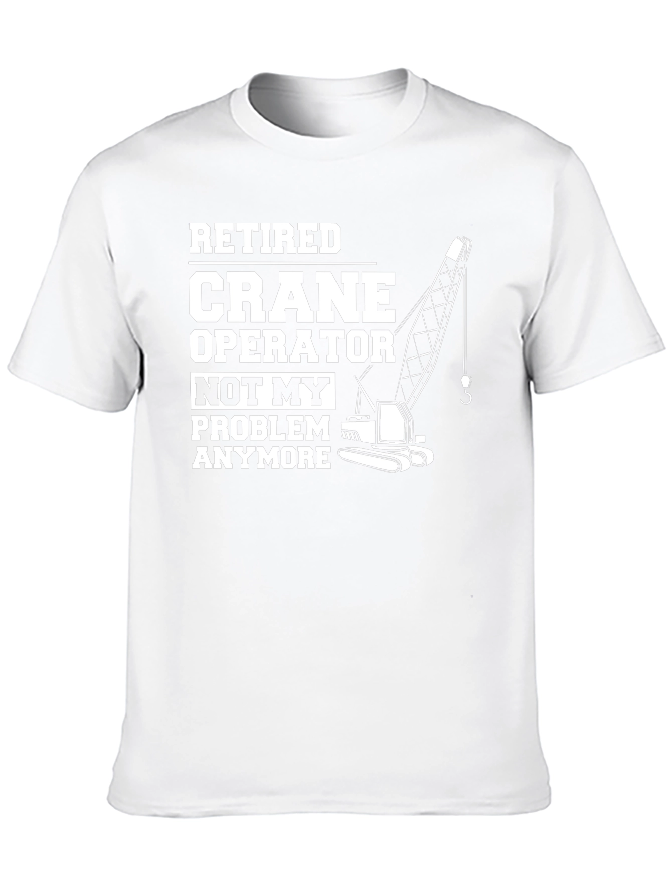 Retired Crane Operator Graphic Tee - Black