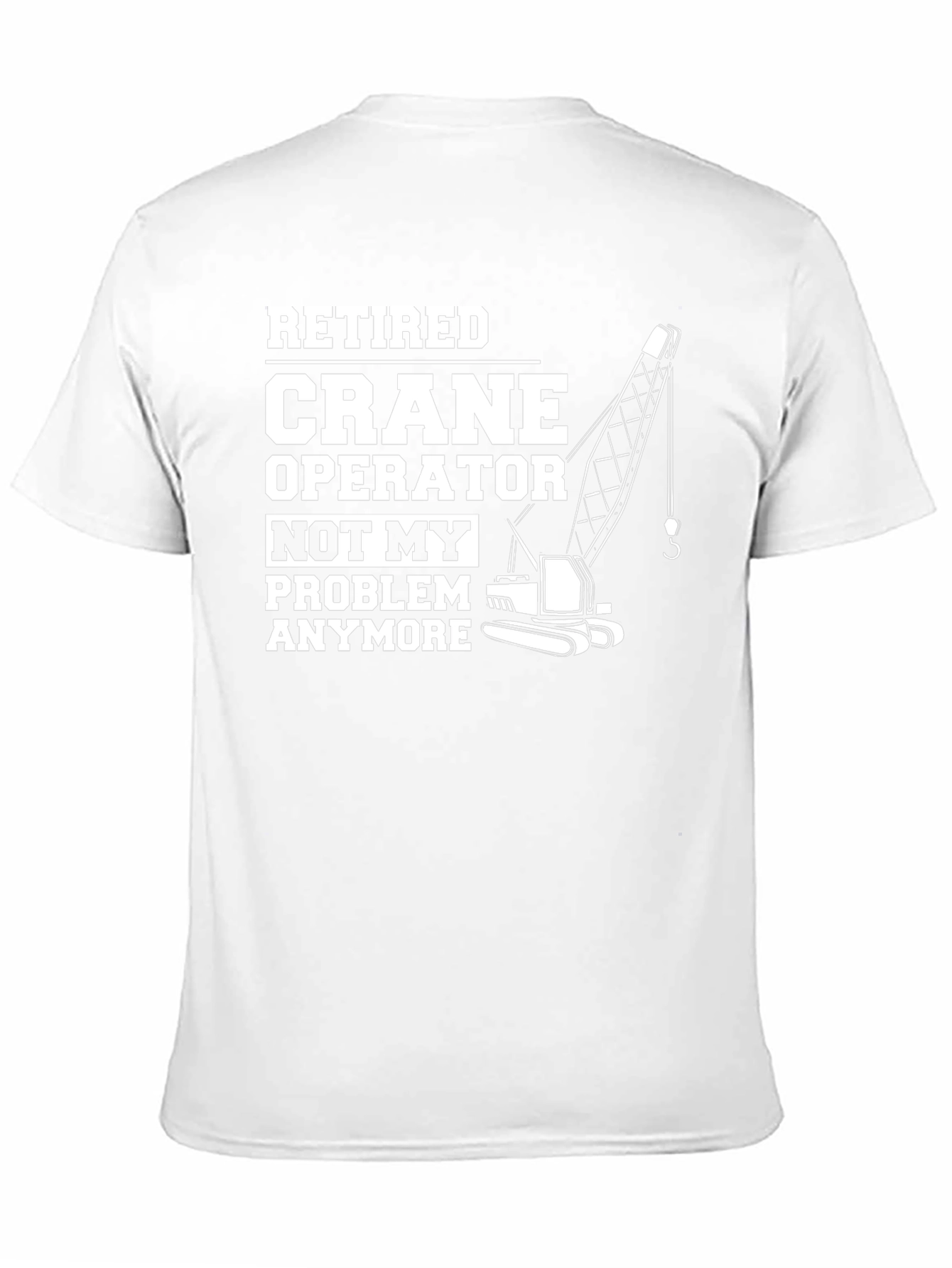 Retired Crane Operator Graphic Tee - Black