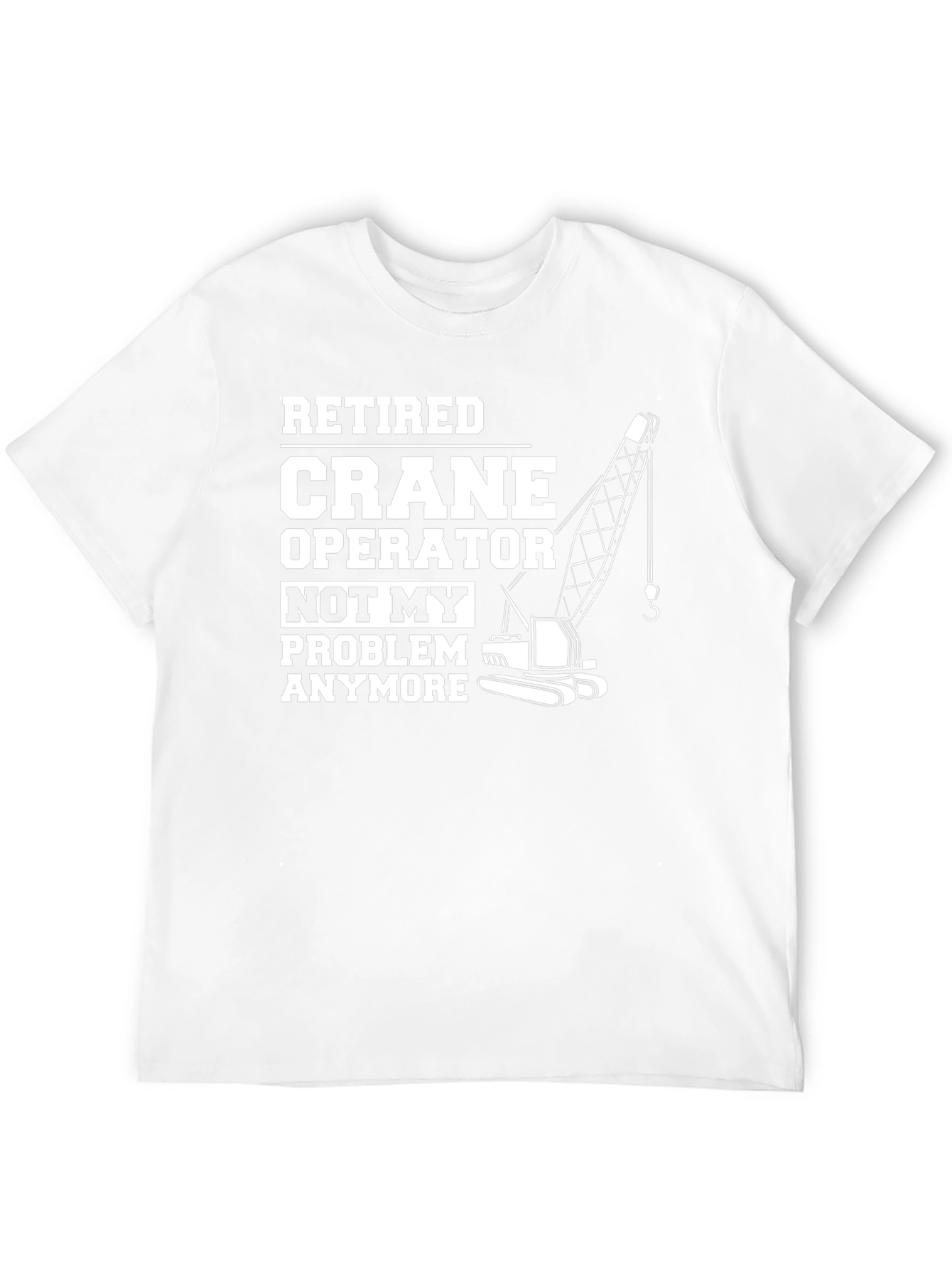 Retired Crane Operator Graphic Tee - Black