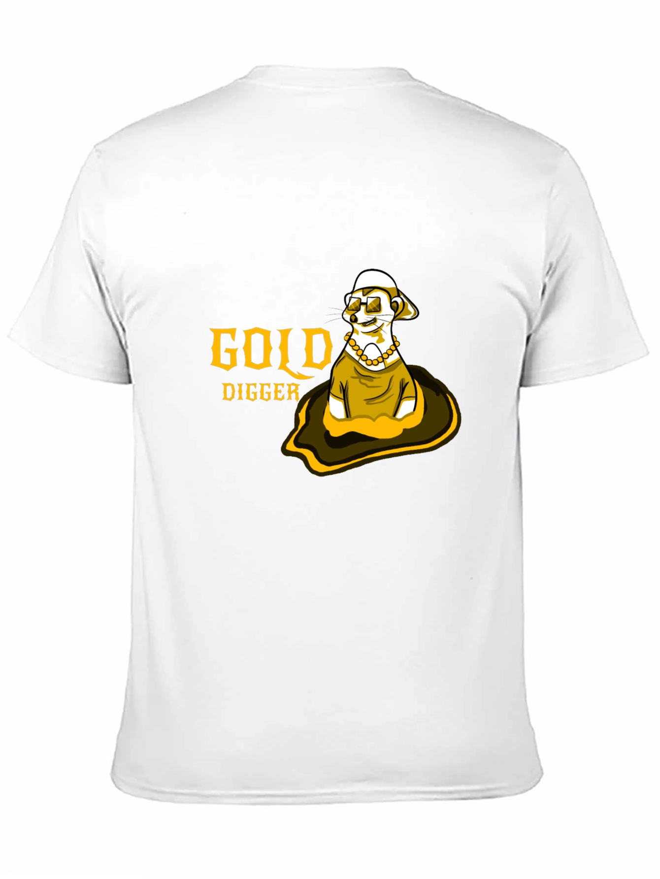 Gold Digger Meerkat Graphic Tee - Black