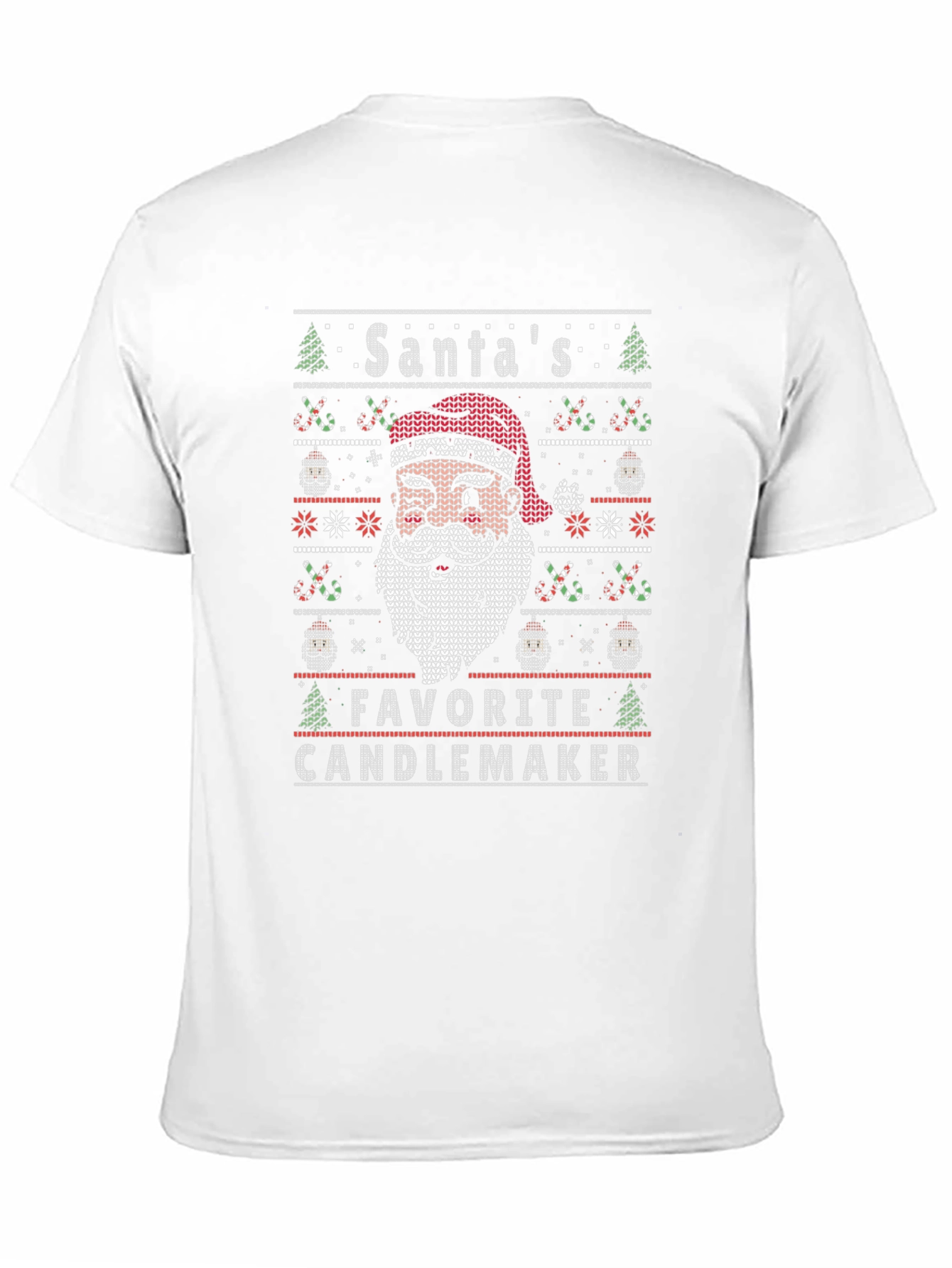 Santas Favorite Candlemaker Christmas Knit Pattern Tee