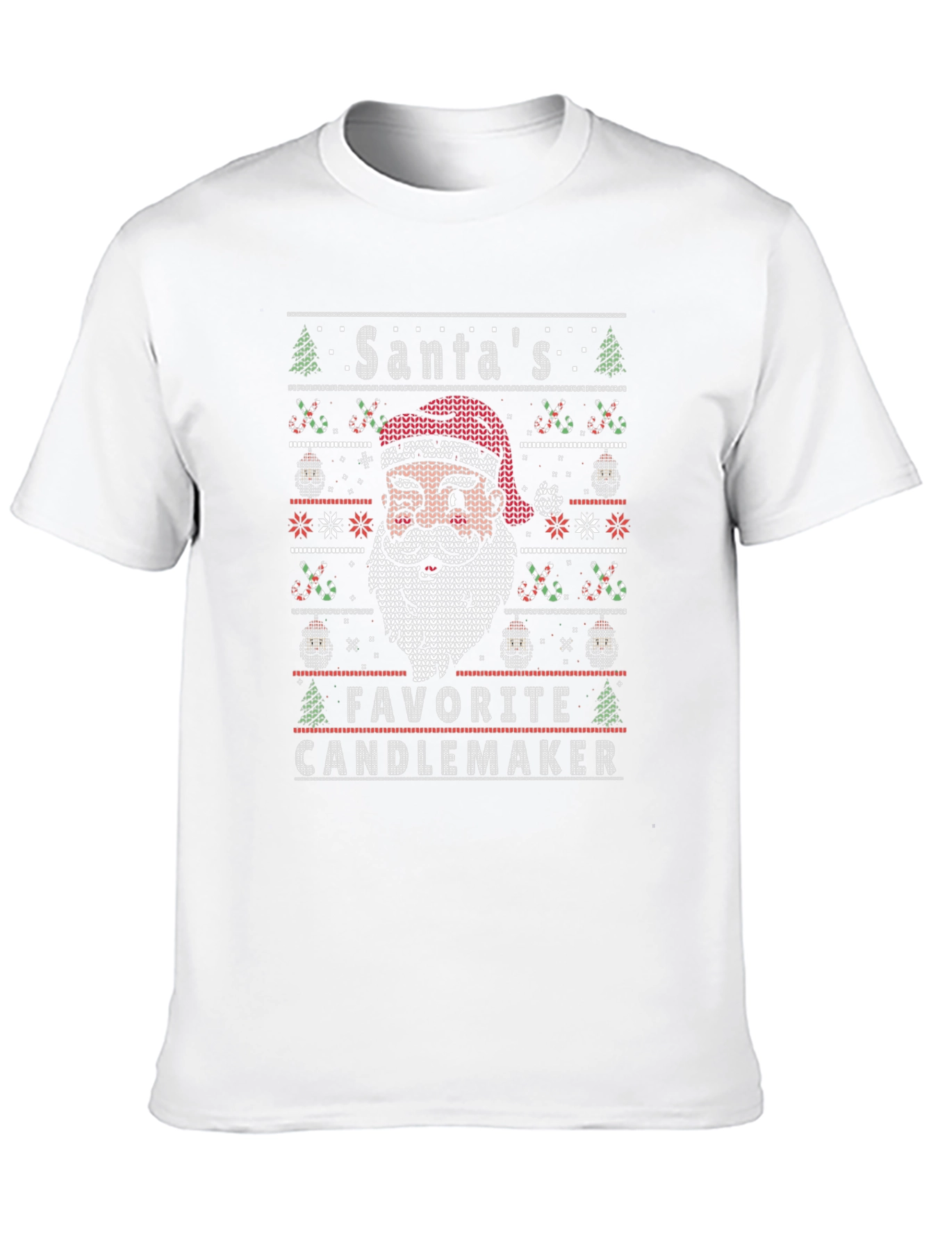 Santas Favorite Candlemaker Christmas Knit Pattern Tee