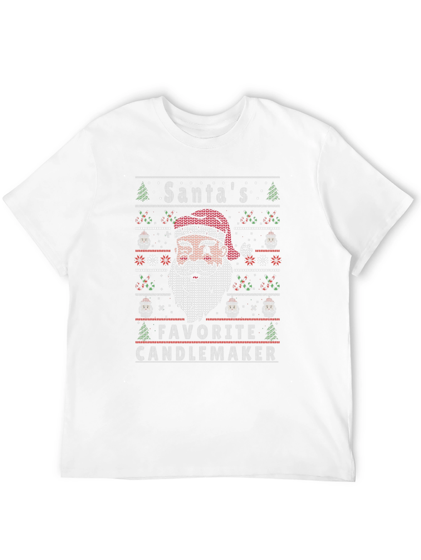 Santas Favorite Candlemaker Christmas Knit Pattern Tee