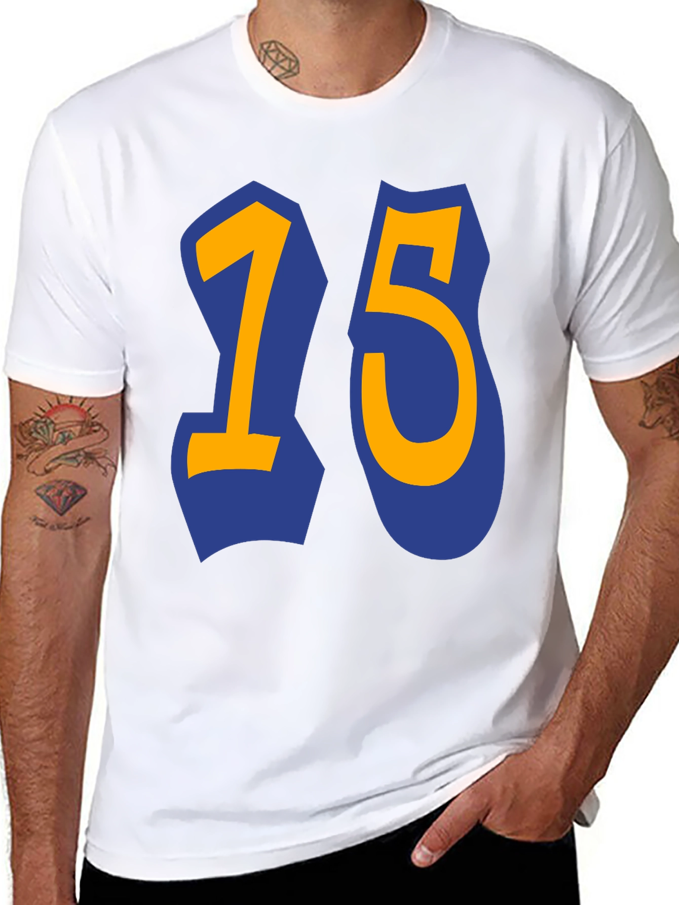 Bold Number 15 Graphic T-Shirt