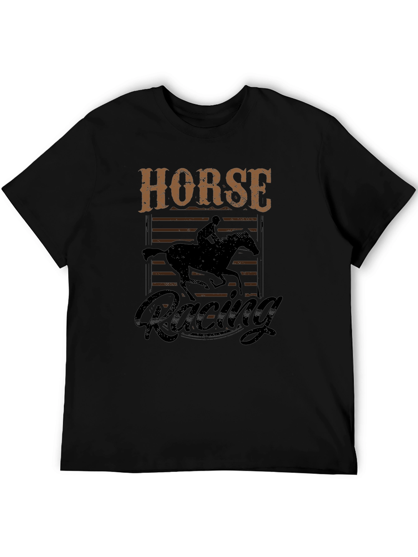 Horse Racing Graphic T-Shirt - Equestrian Style