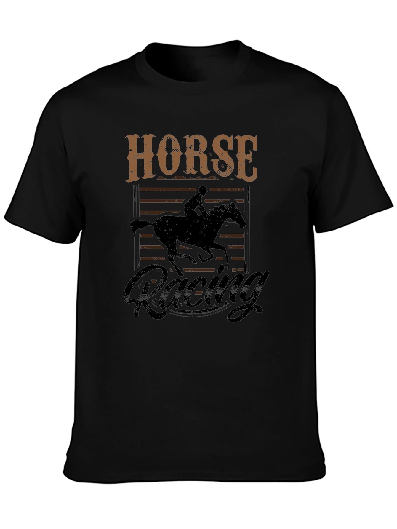 Horse Racing Graphic T-Shirt - Equestrian Style