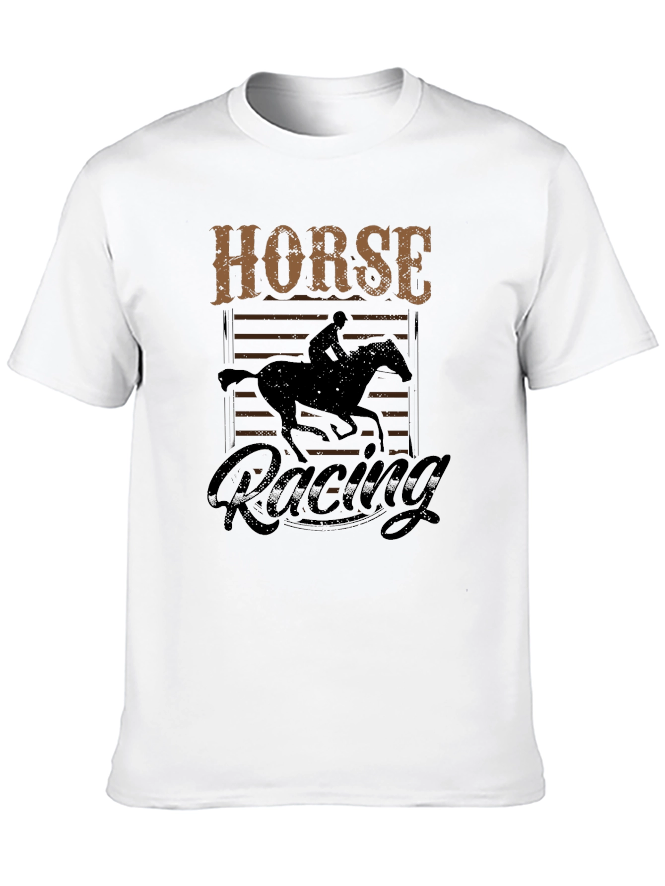 Horse Racing Graphic T-Shirt - Equestrian Style
