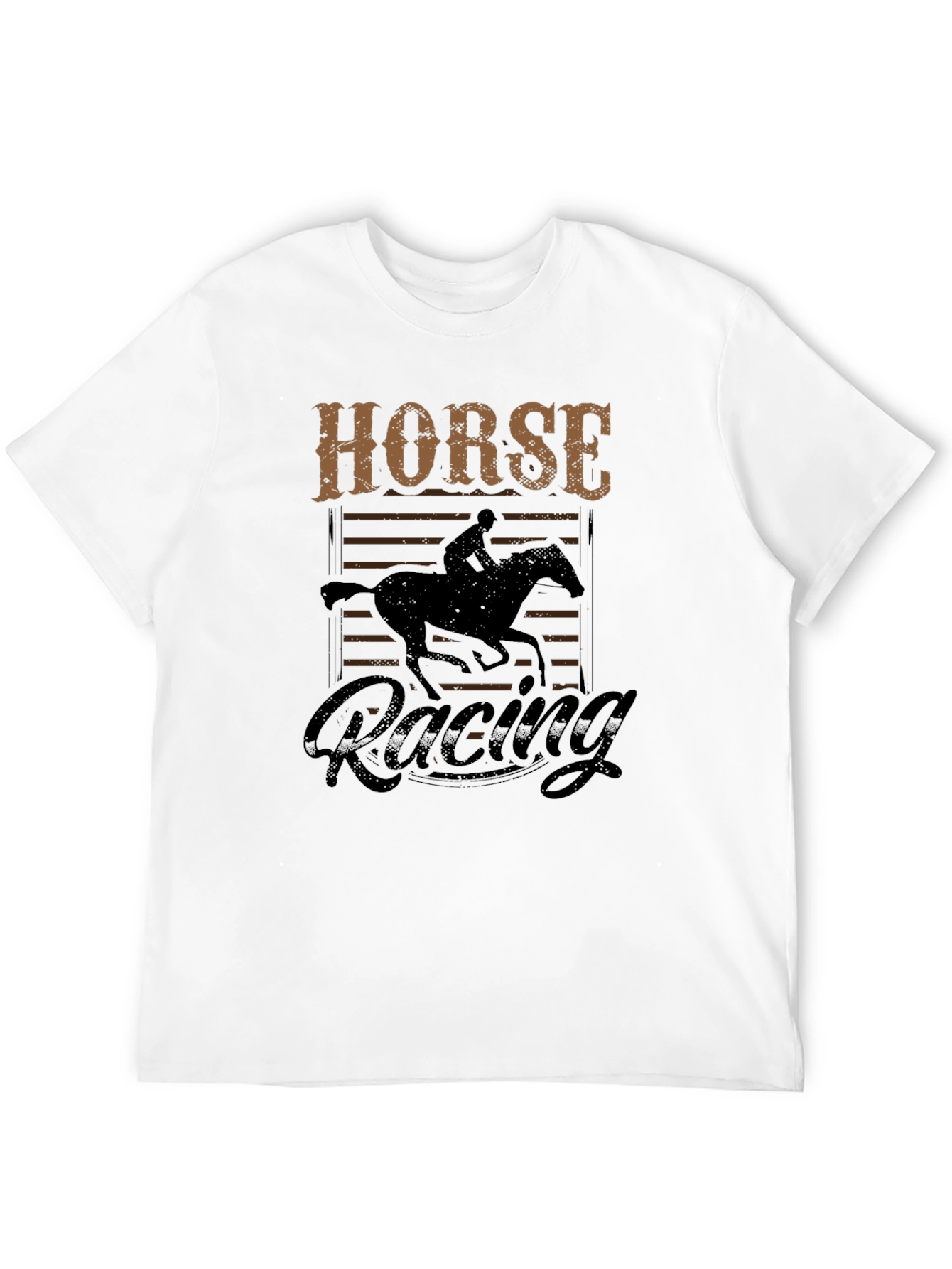 Horse Racing Graphic T-Shirt - Equestrian Style