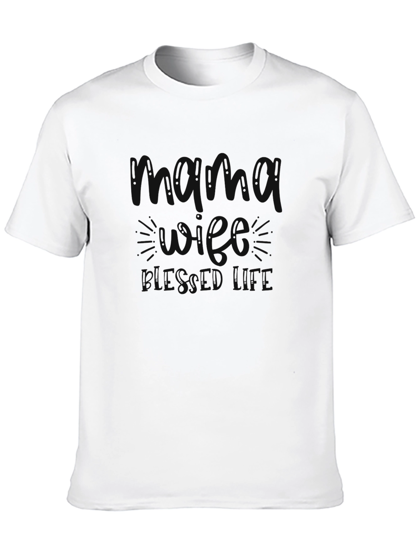 Mens Black Graphic Crew Neck Short Sleeve T-Shirt