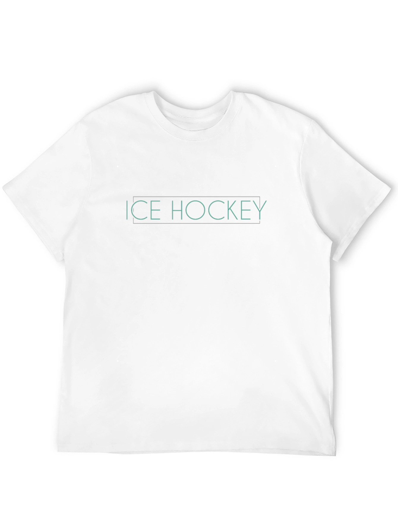 Ice Hockey Graphic Tee - Black Cotton T-Shirt