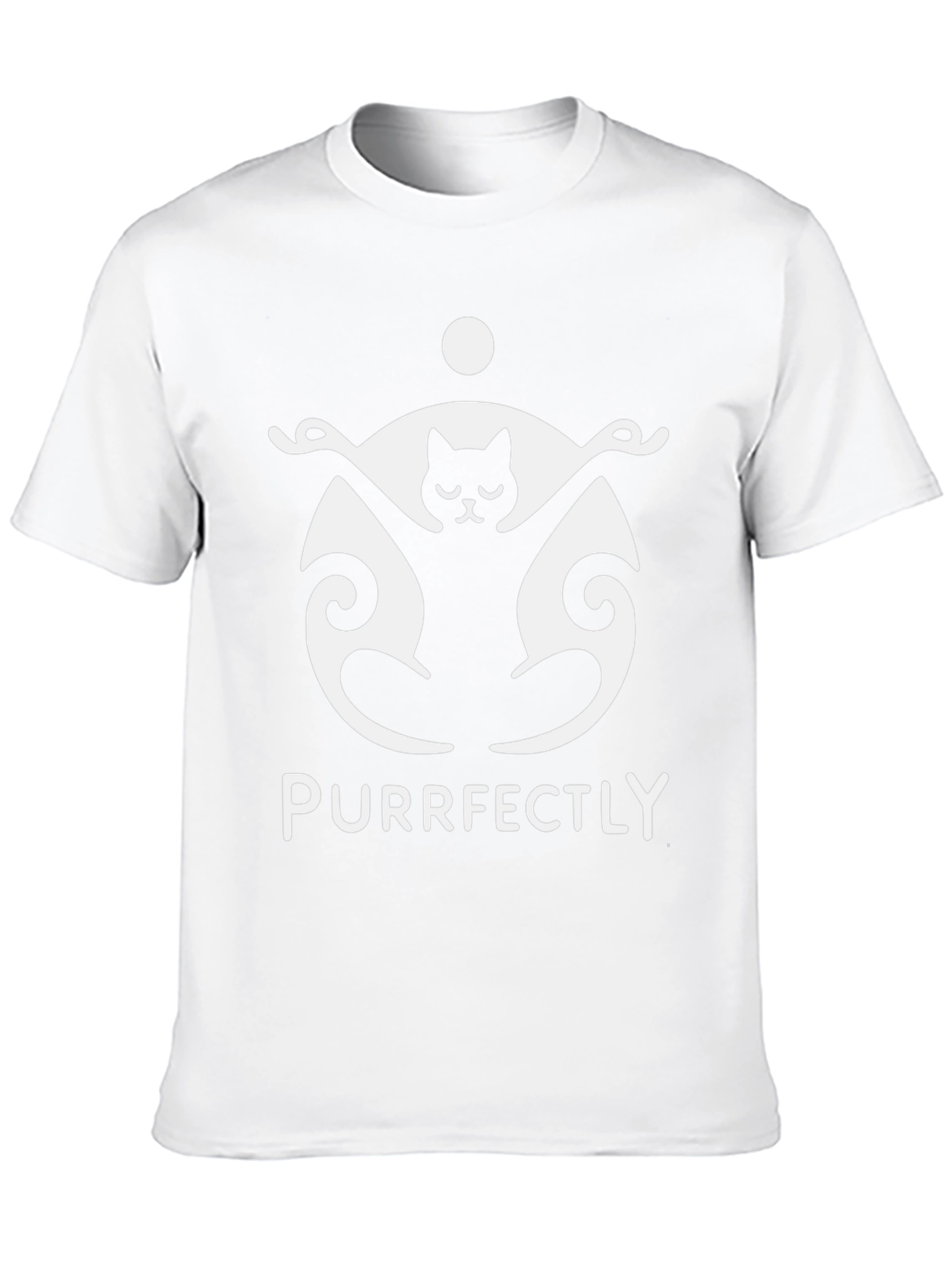Purrfectly Funny Cat Yoga Black T-Shirt