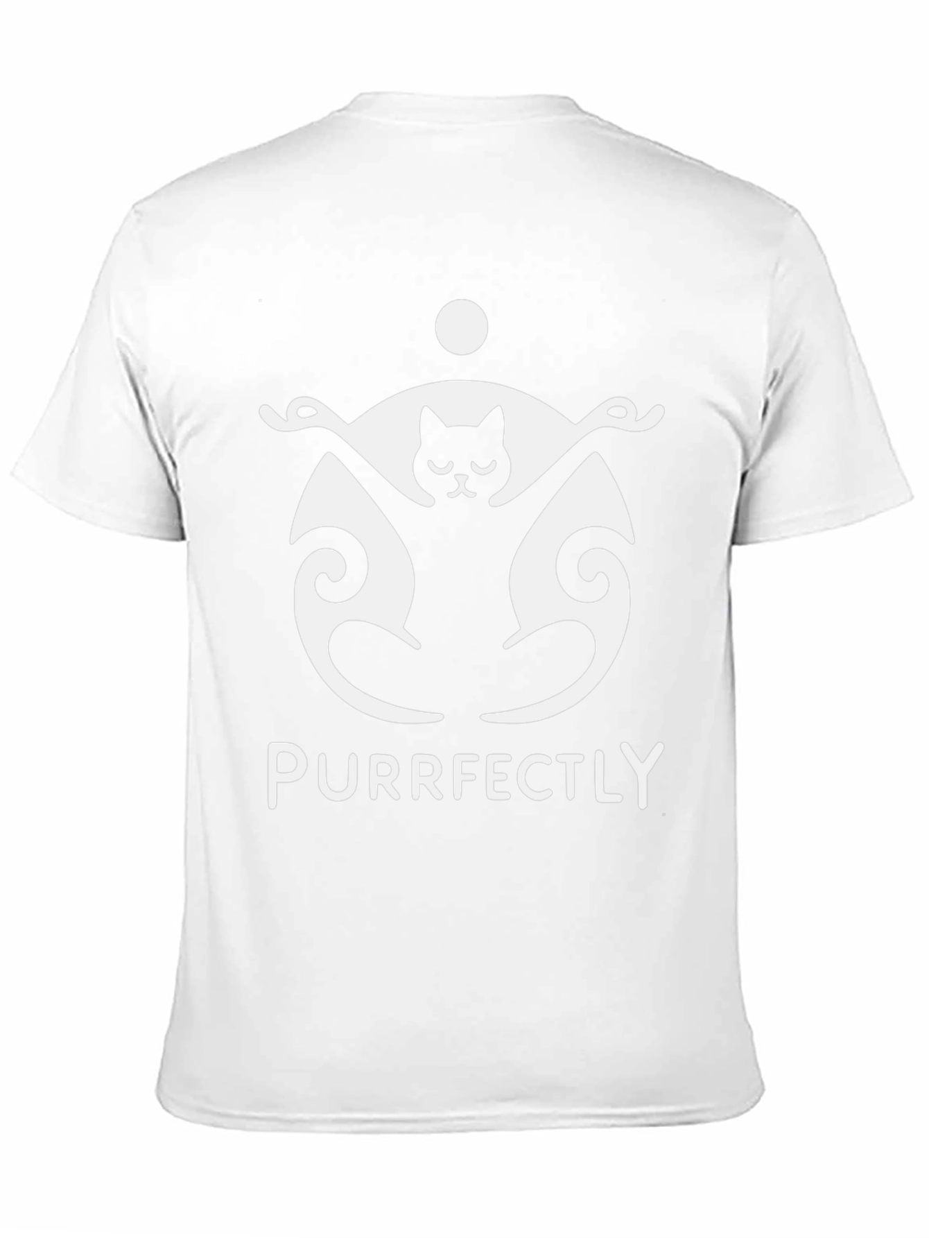 Purrfectly Funny Cat Yoga Black T-Shirt