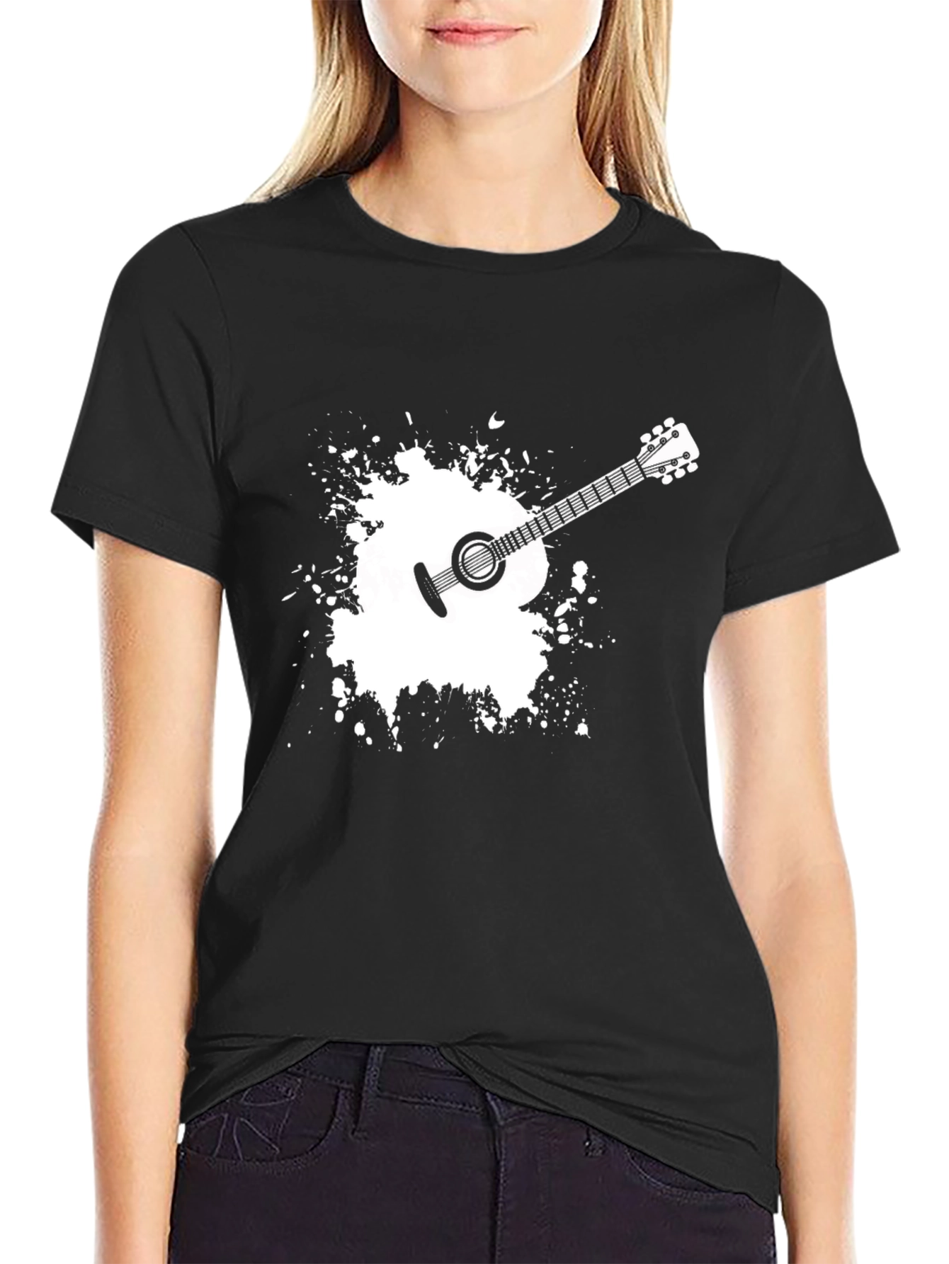 Guitar Splash Graphic Tee - Musician Style