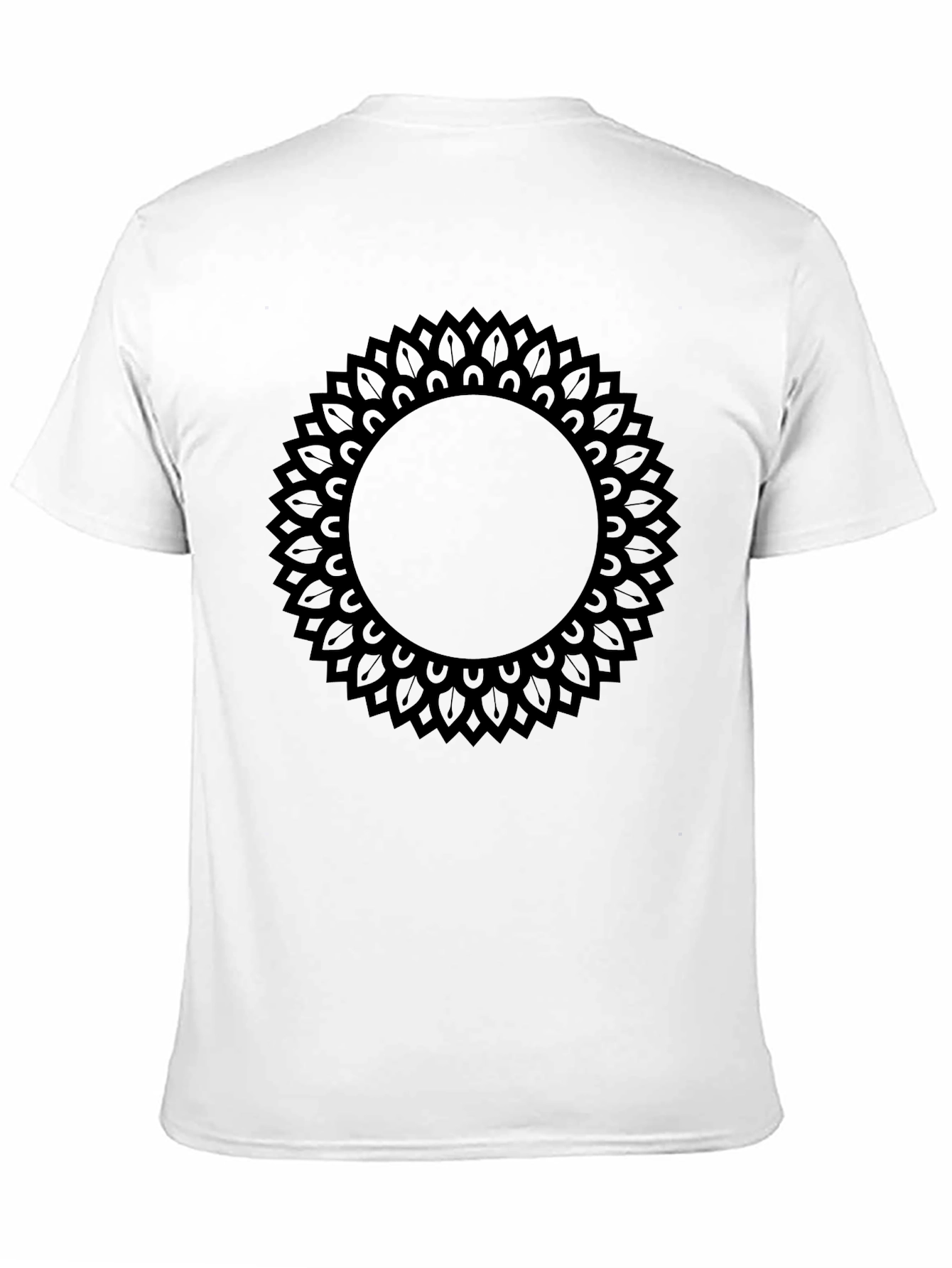 Mens Black Mandala Graphic Print T-Shirt
