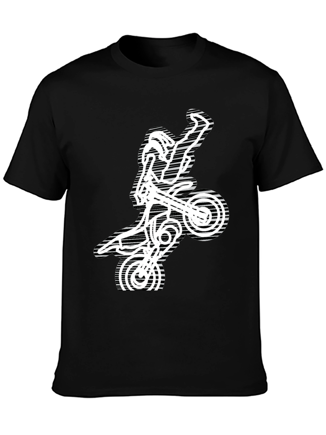 Motocross Rider Graphic Tee - Black