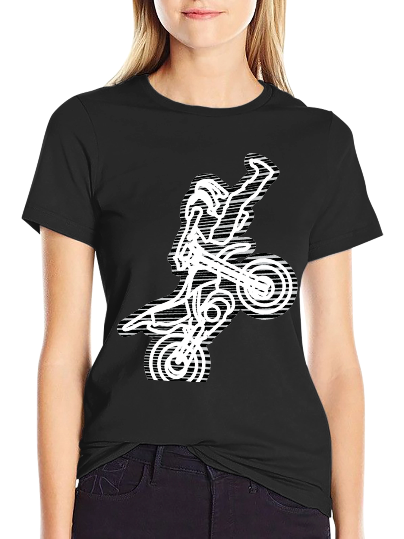 Motocross Rider Graphic Tee - Black