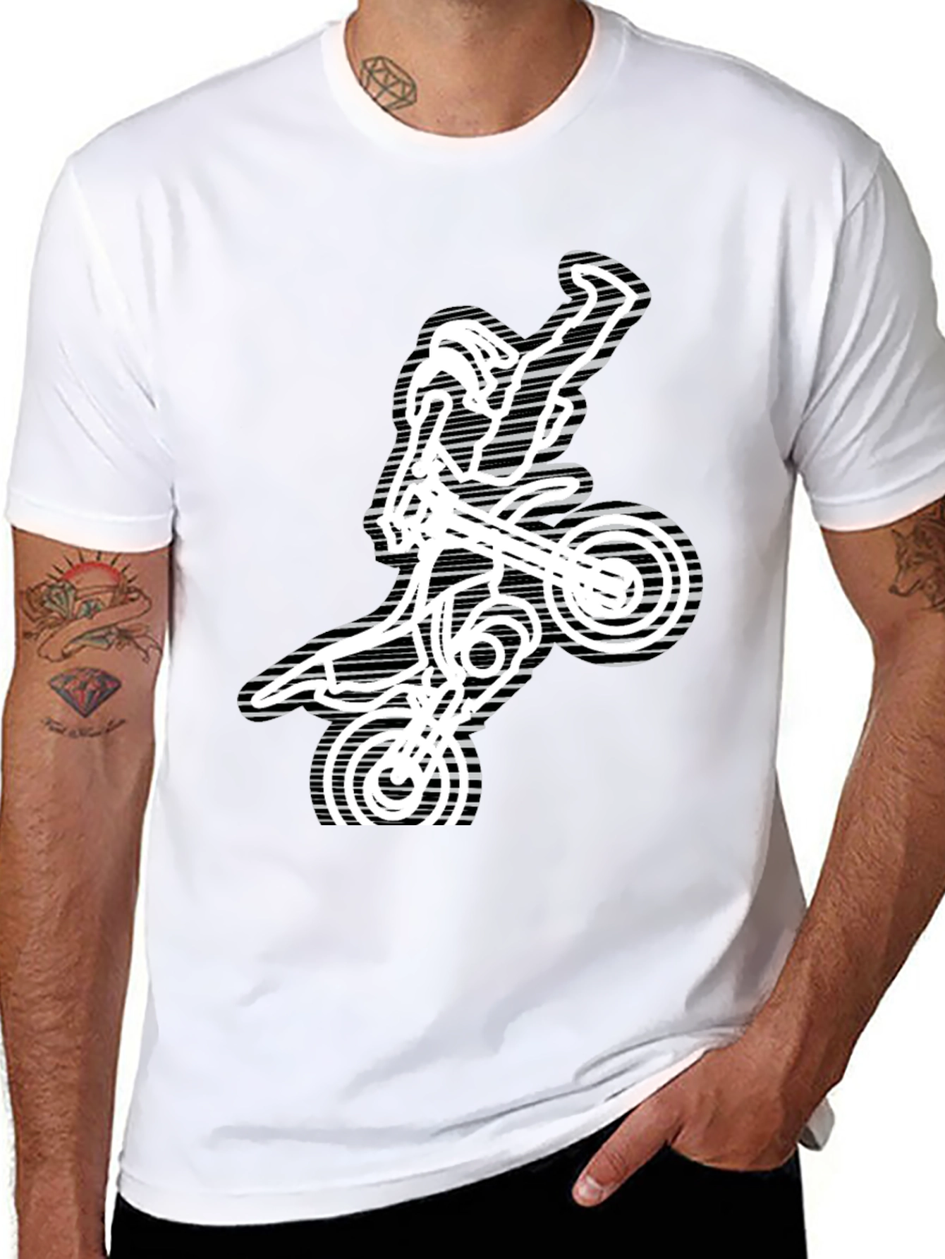 Motocross Rider Graphic Tee - Black