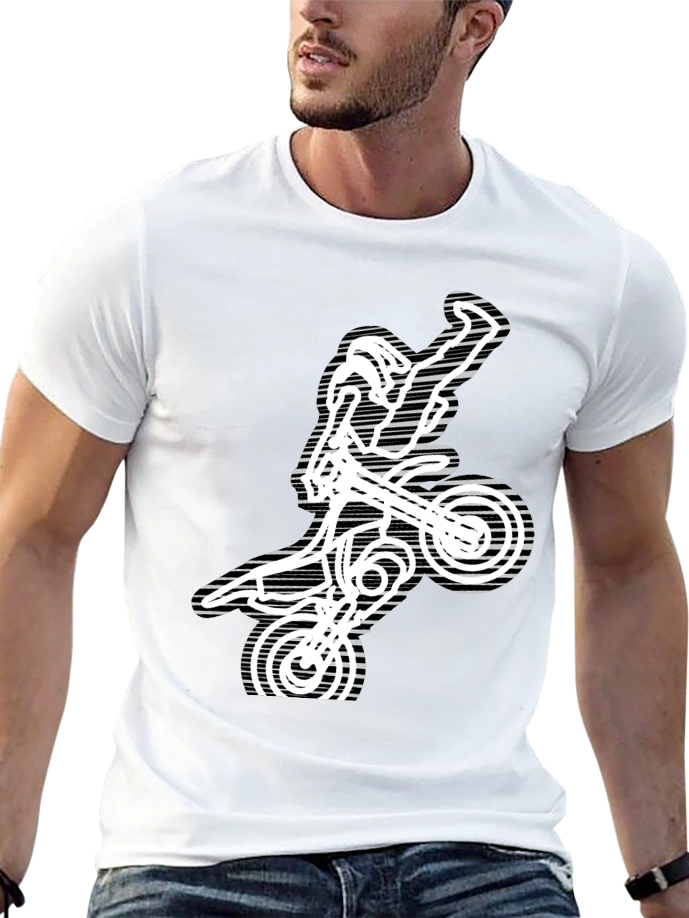 Motocross Rider Graphic Tee - Black