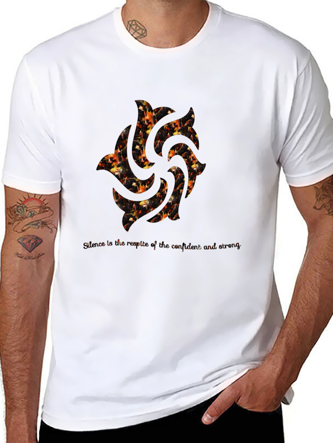 Fiery Swirl Graphic Tee - Unique Design