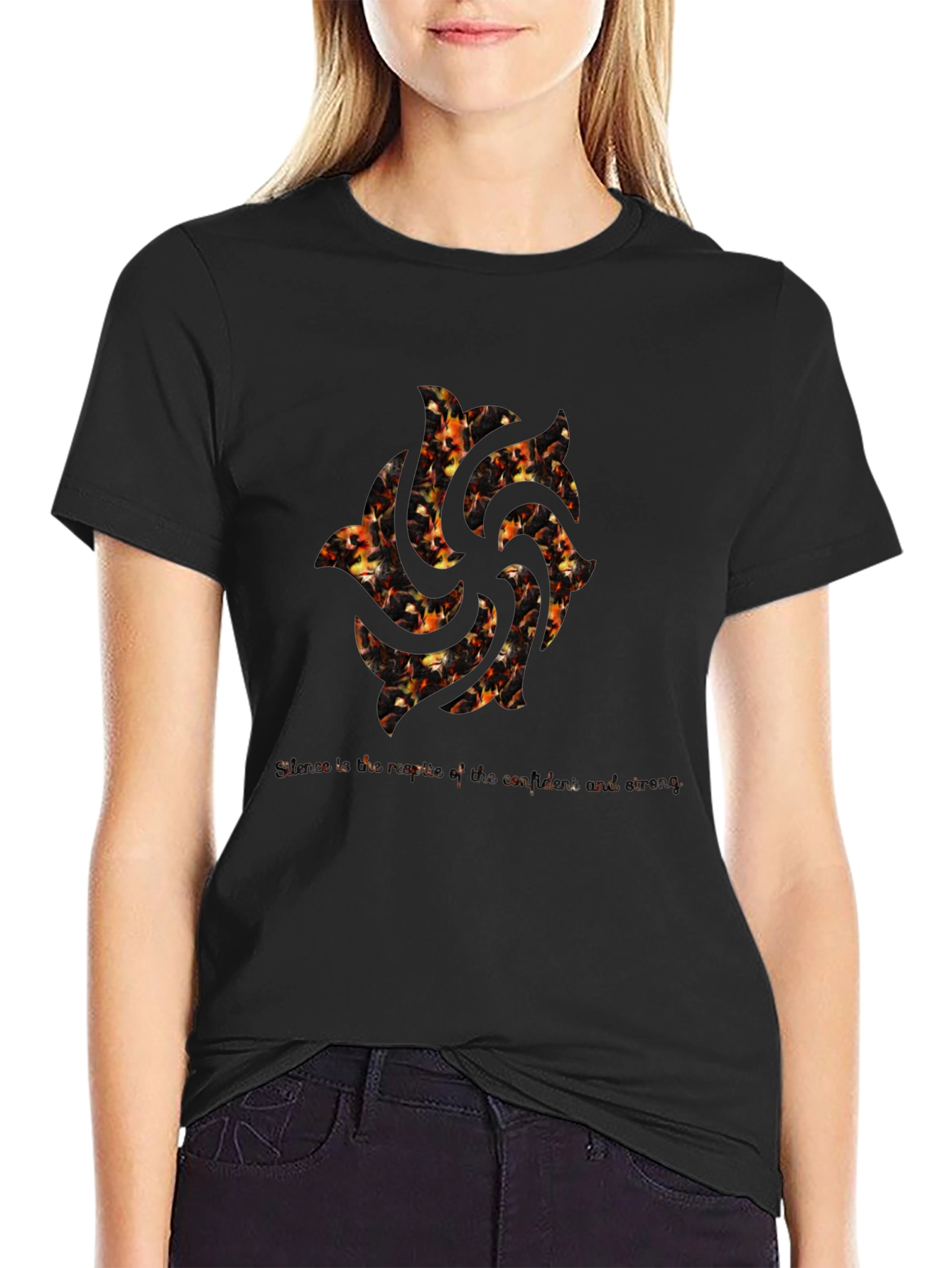 Fiery Swirl Graphic Tee - Unique Design