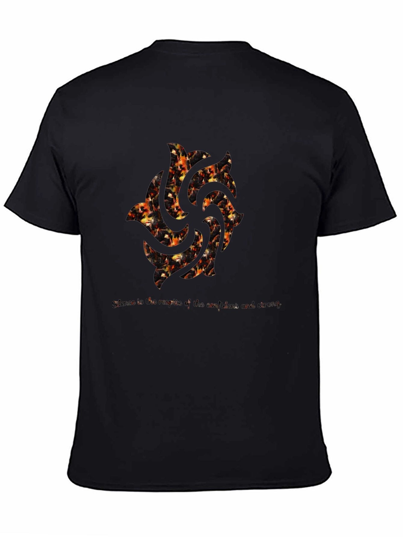Fiery Swirl Graphic Tee - Unique Design