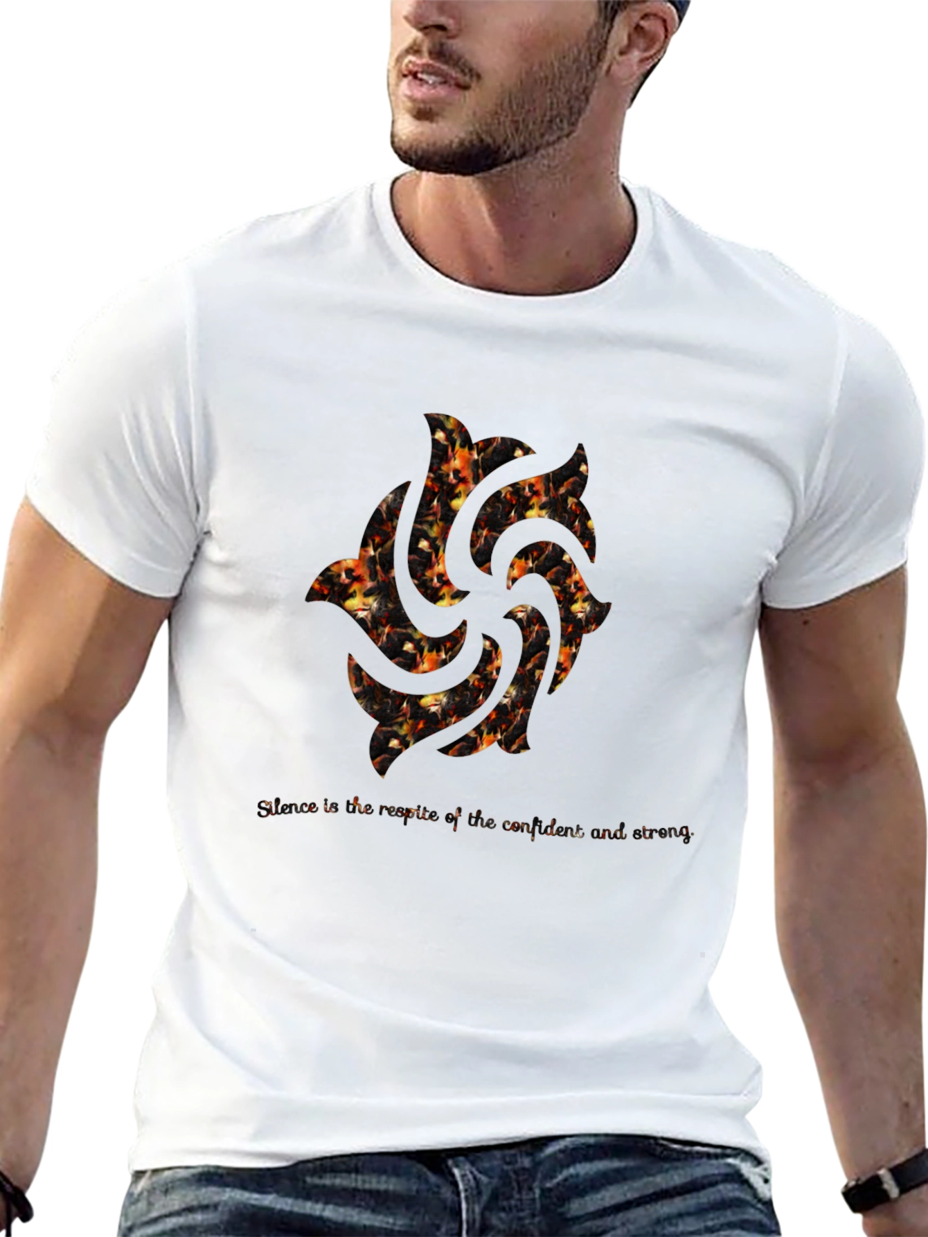 Fiery Swirl Graphic Tee - Unique Design