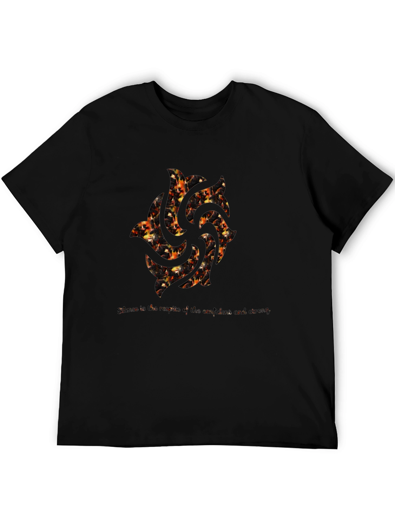Fiery Swirl Graphic Tee - Unique Design