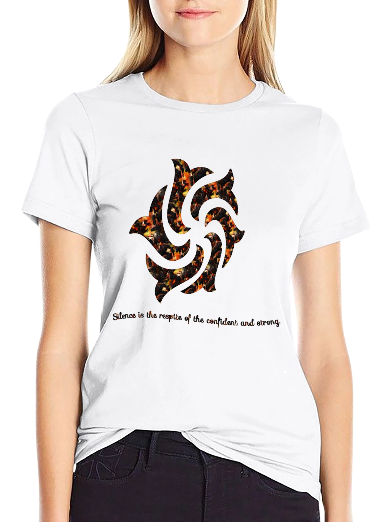 Fiery Swirl Graphic Tee - Unique Design