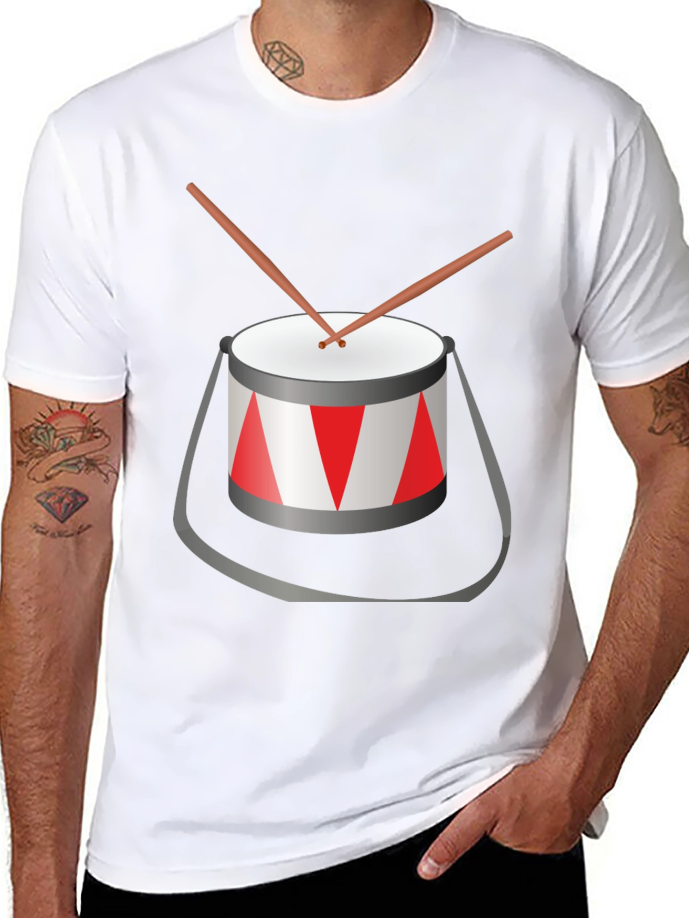 Drum Graphic T-Shirt - Music Lover Tee
