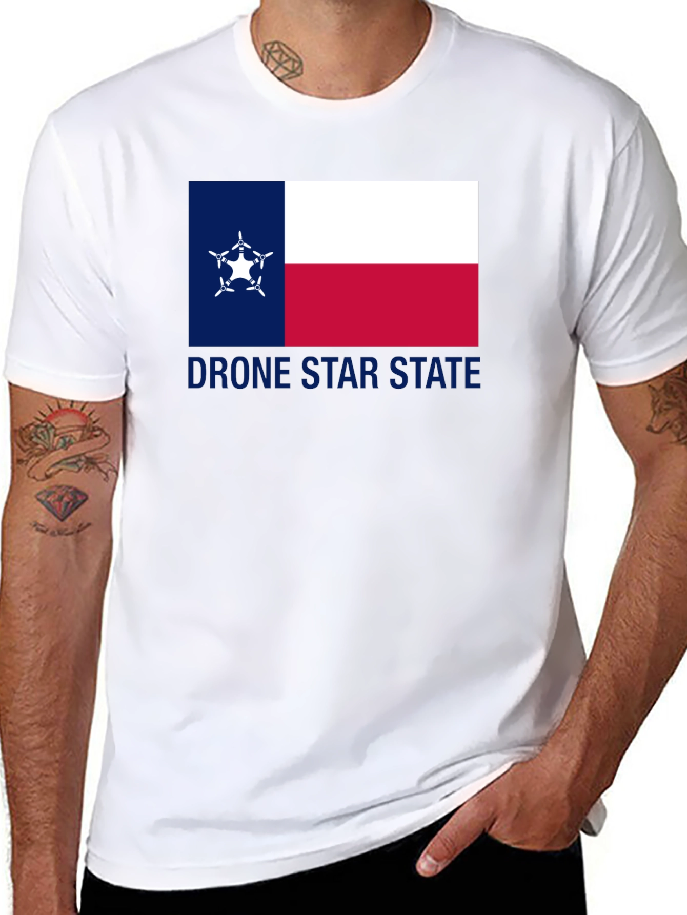 Drone Star State Black T-Shirt