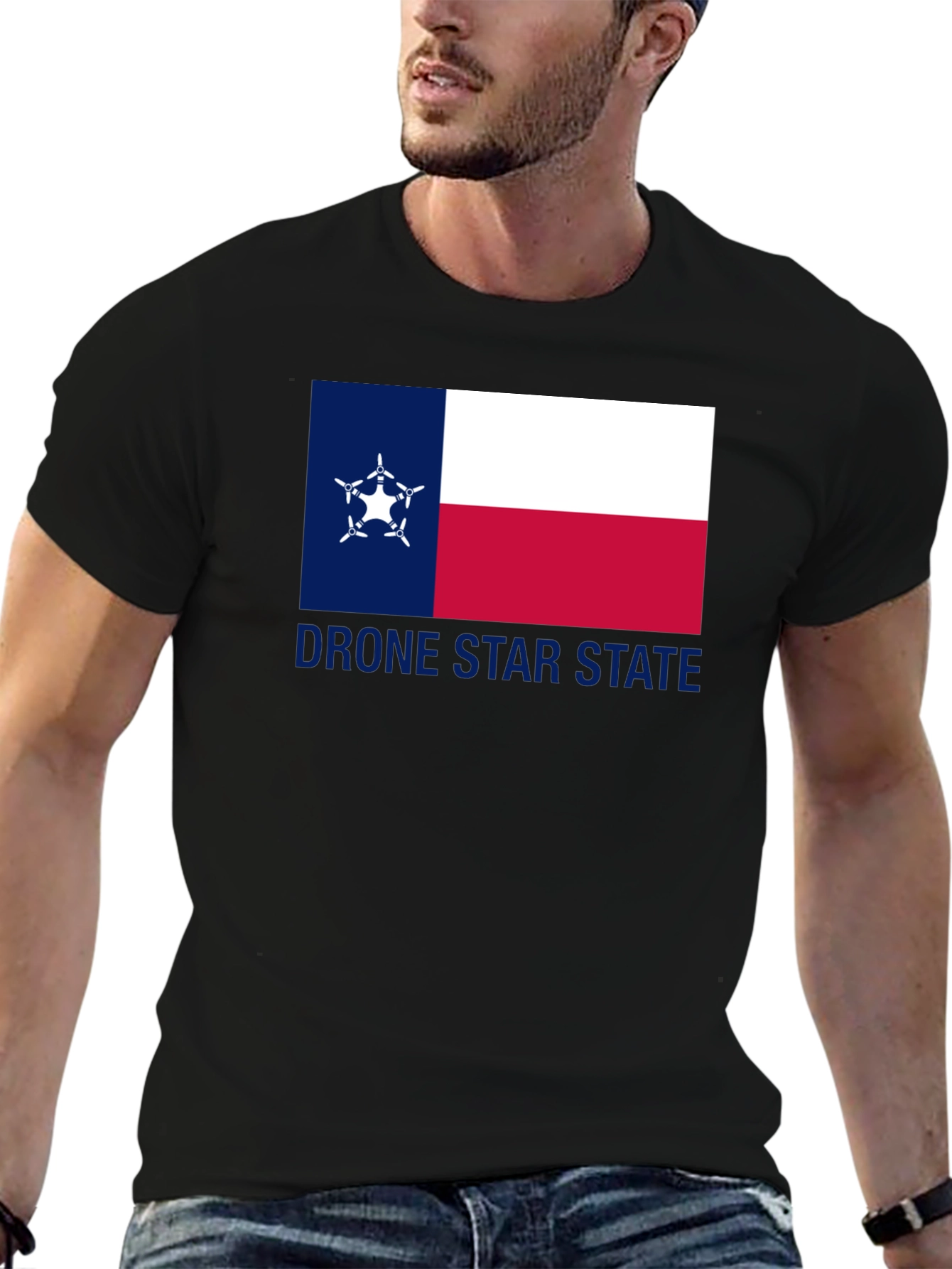 Drone Star State Black T-Shirt