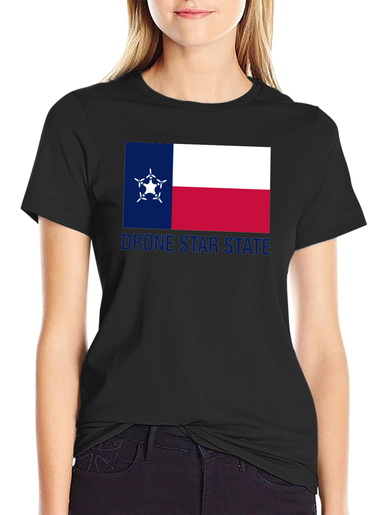 Drone Star State Black T-Shirt