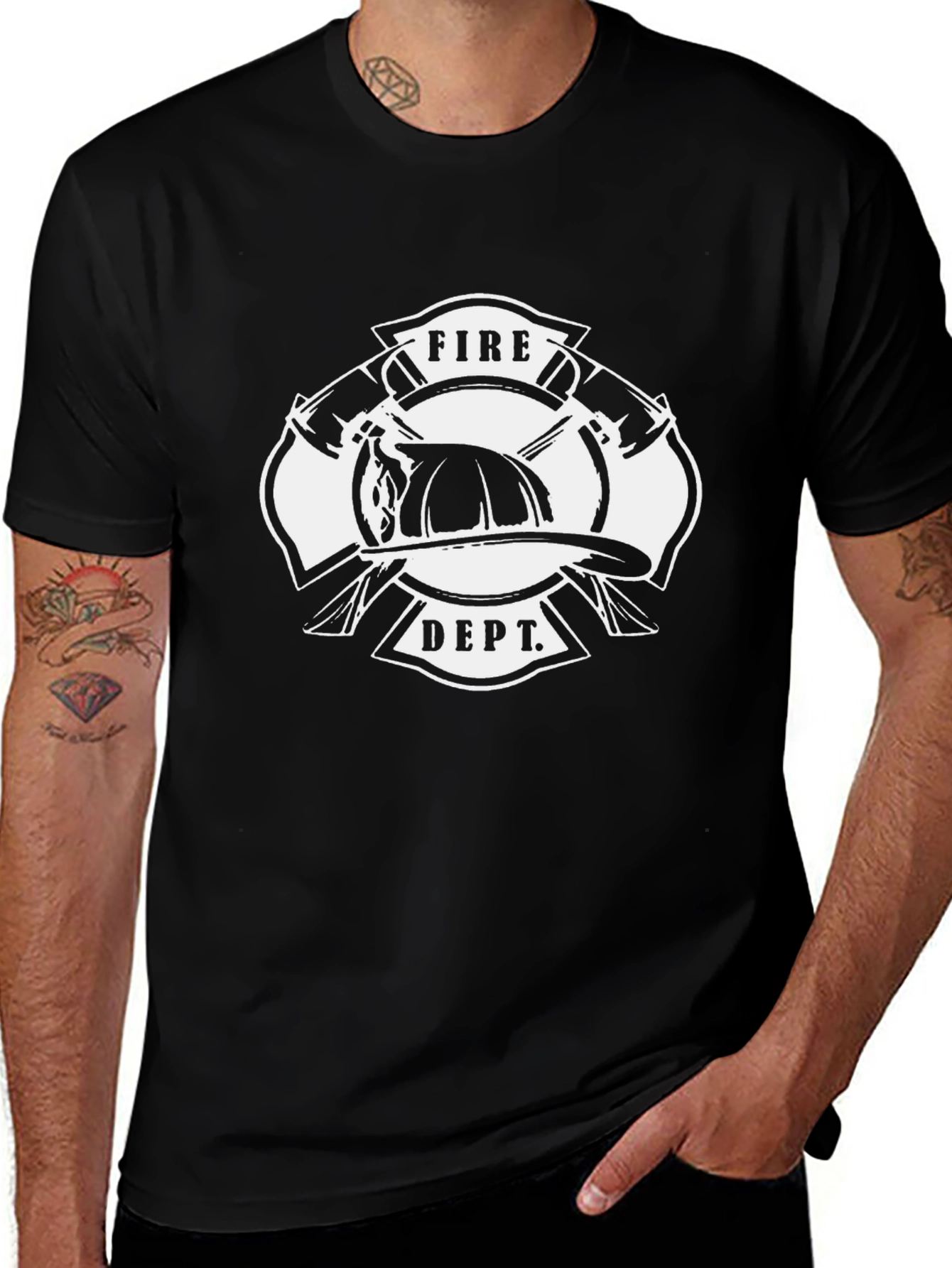 Fire Department T-Shirt - Black