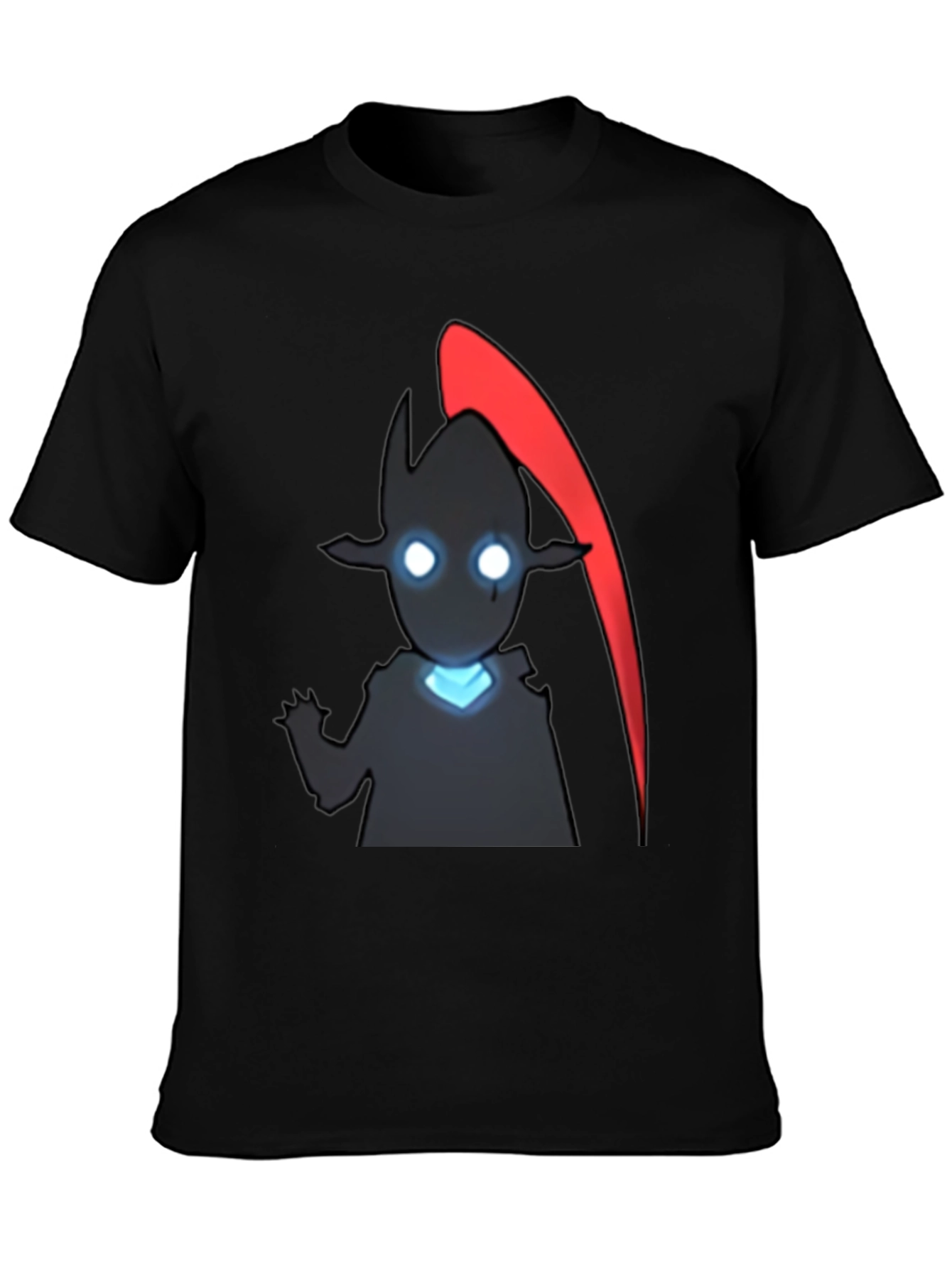 Anime Shadow Character Graphic Tee - Black