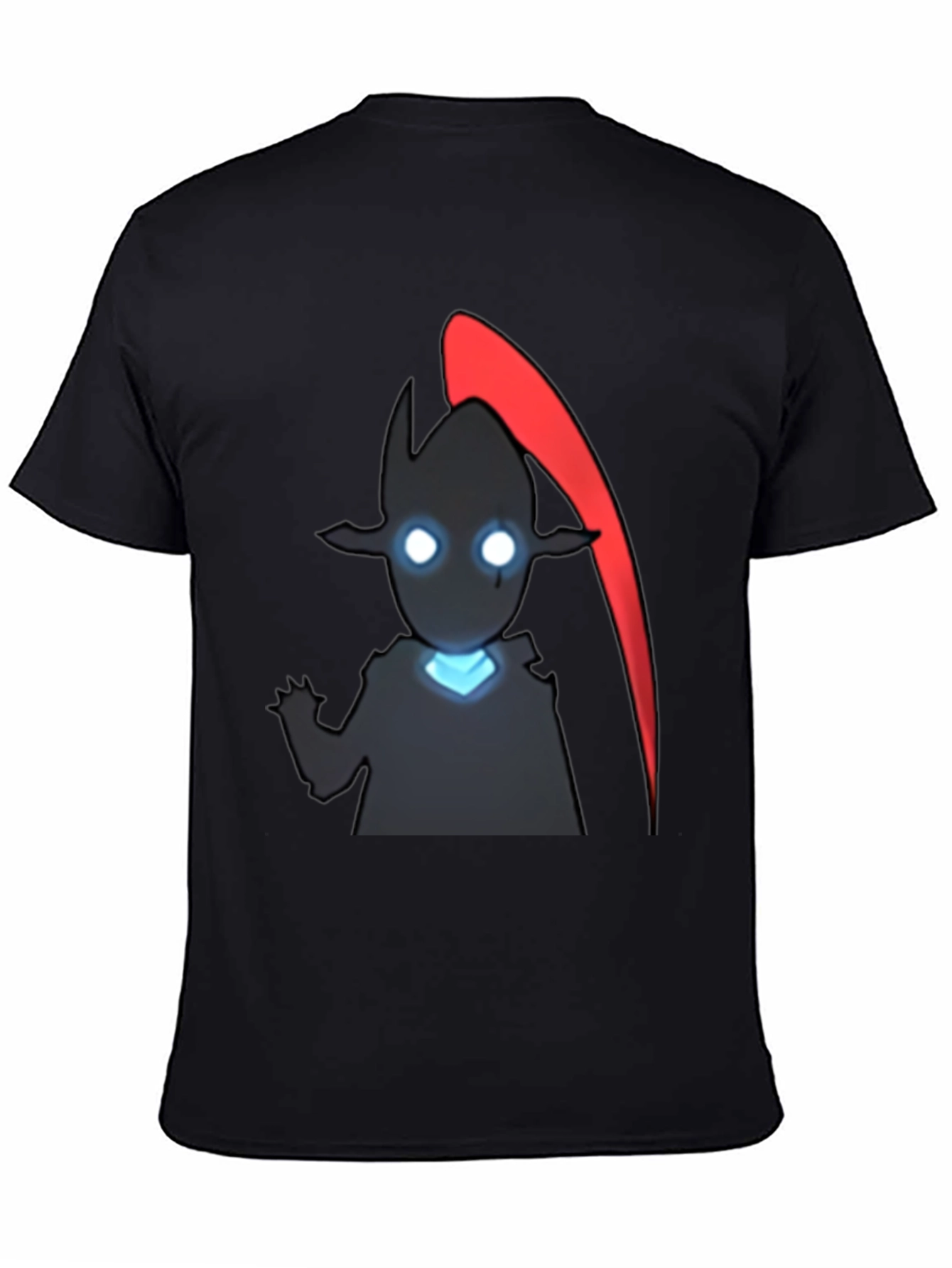 Anime Shadow Character Graphic Tee - Black