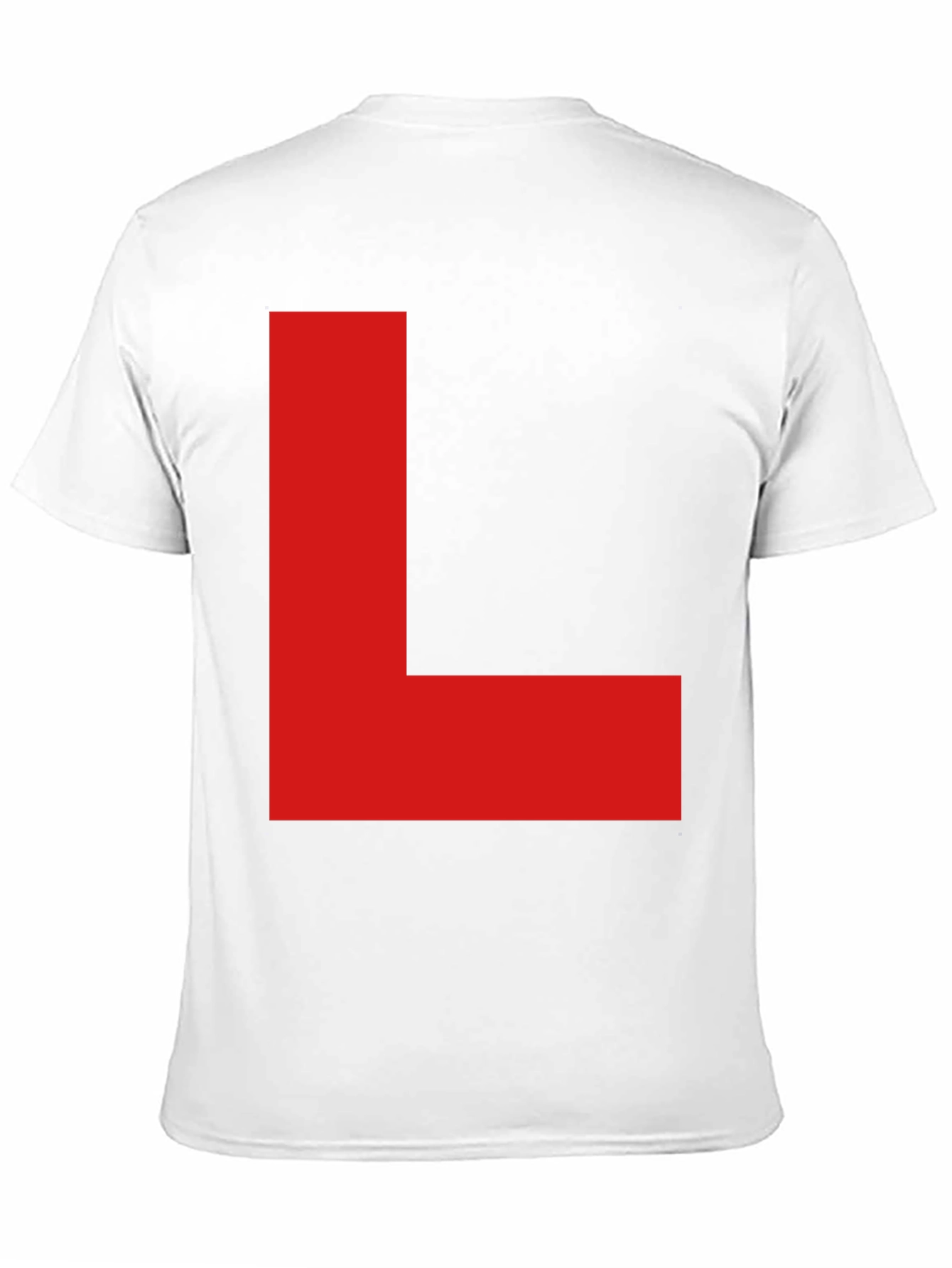 Red L on Black T-Shirt