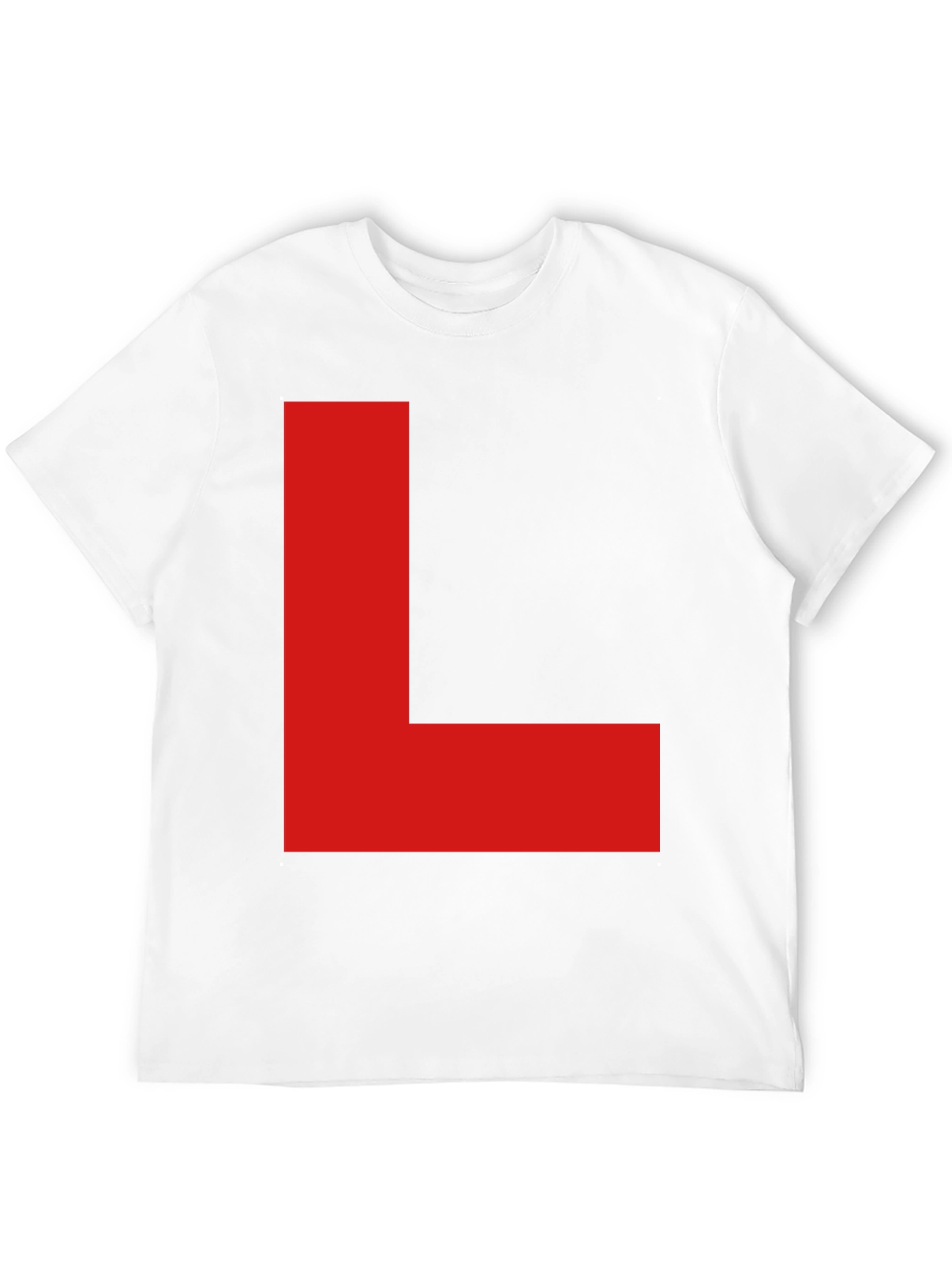 Red L on Black T-Shirt